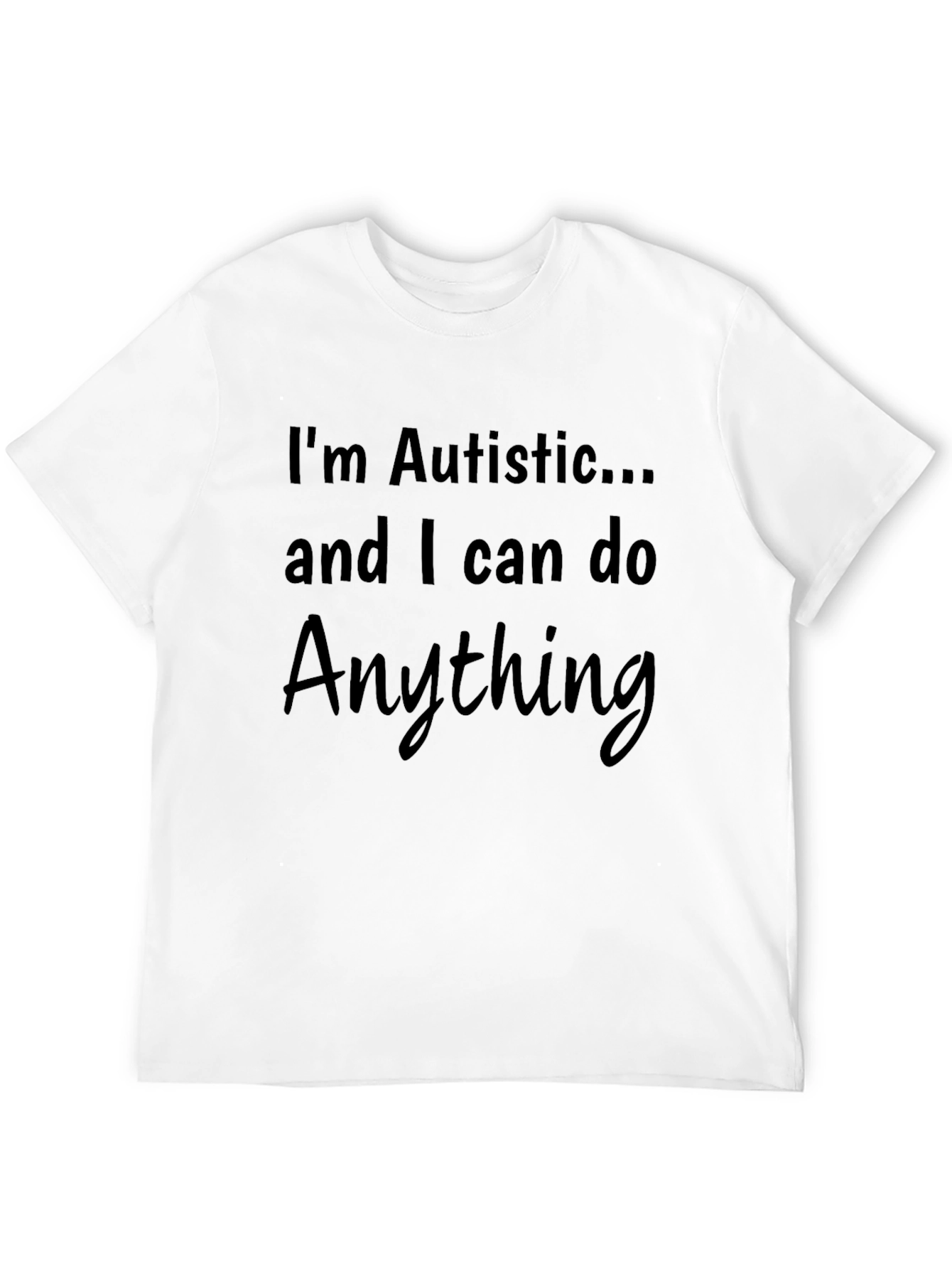 Autistic & Able T-Shirt - Black Cotton Graphic Tee
