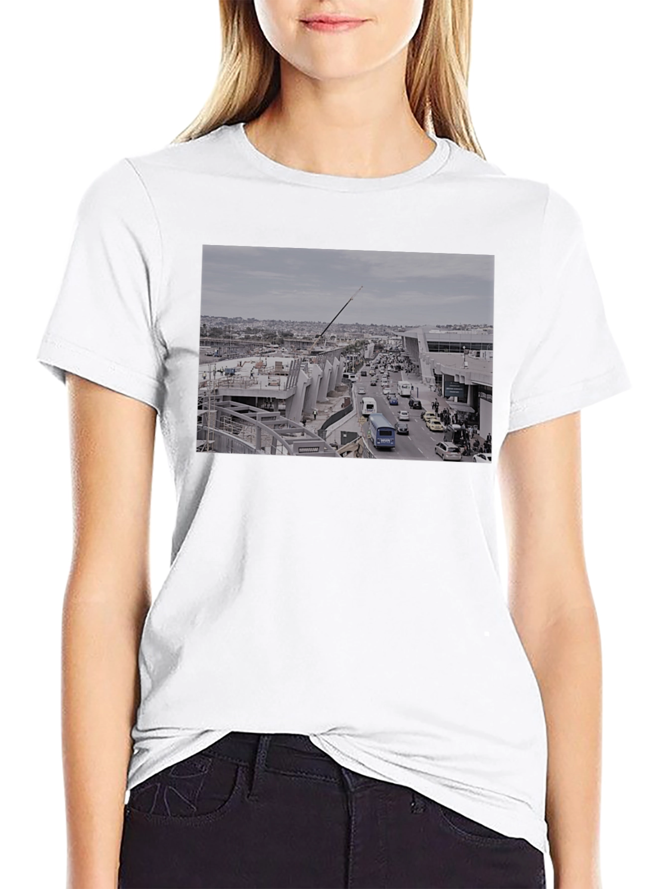 Cityscape Graphic Black T-Shirt