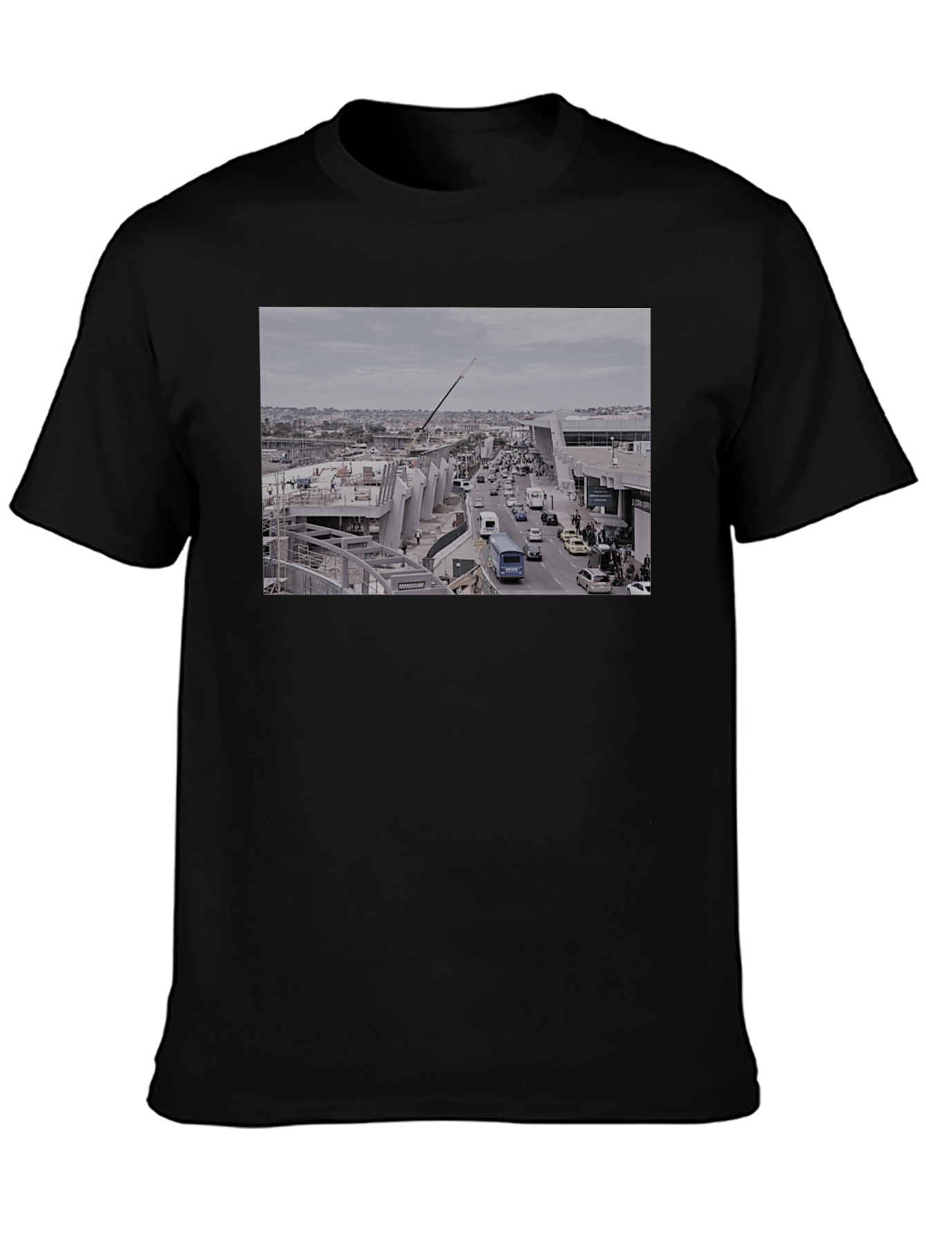 Cityscape Graphic Black T-Shirt
