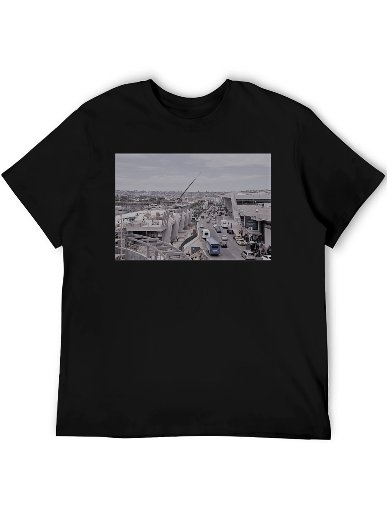 Cityscape Graphic Black T-Shirt