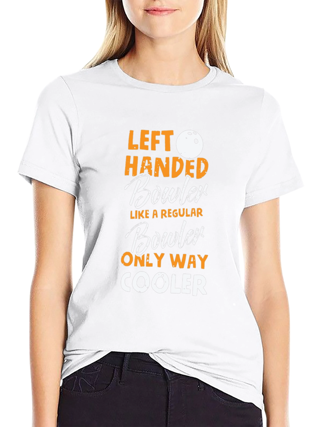 Left Handed Bowler Graphic T-Shirt