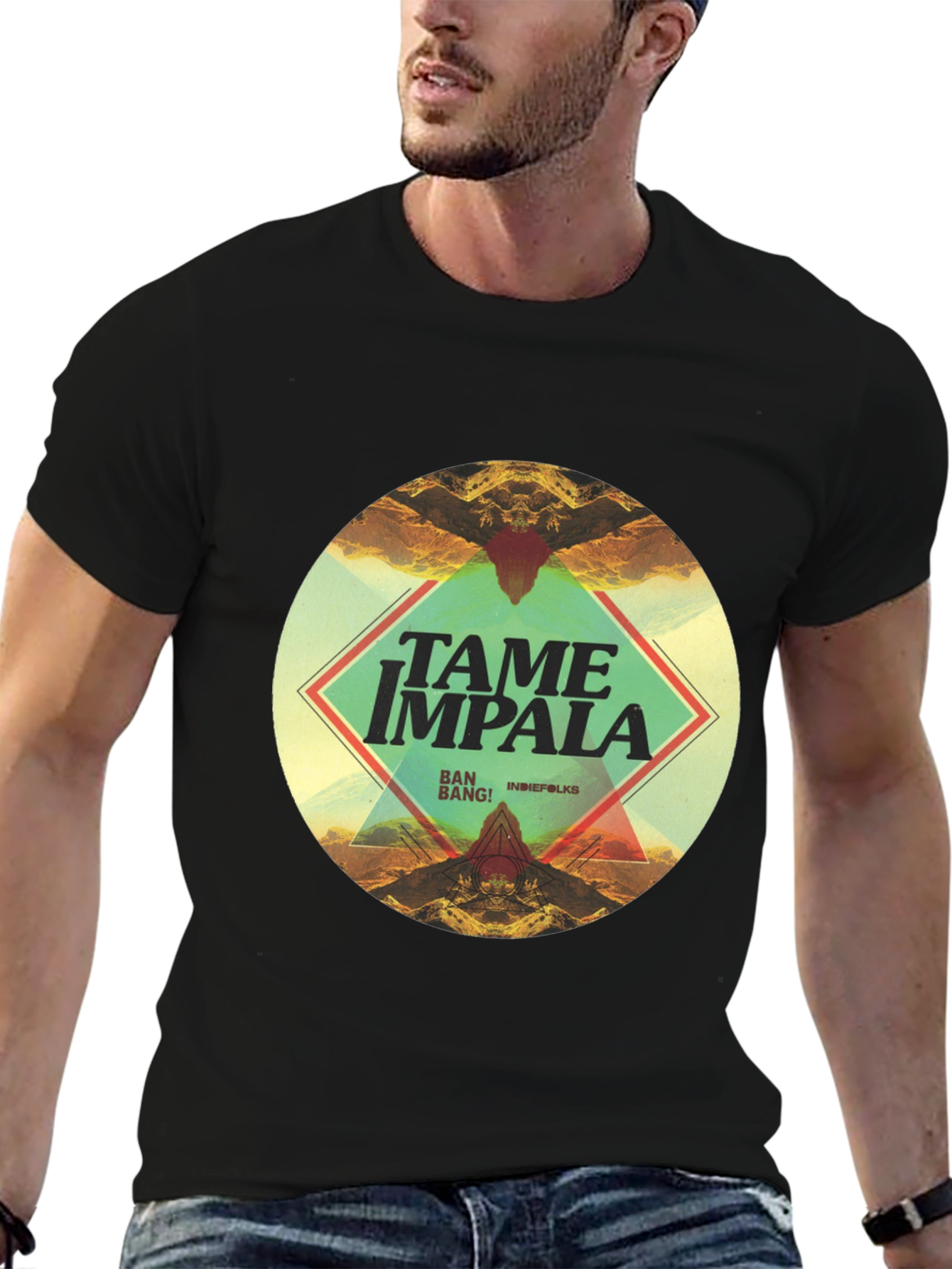 Tame Impala Graphic Print Black T-Shirt
