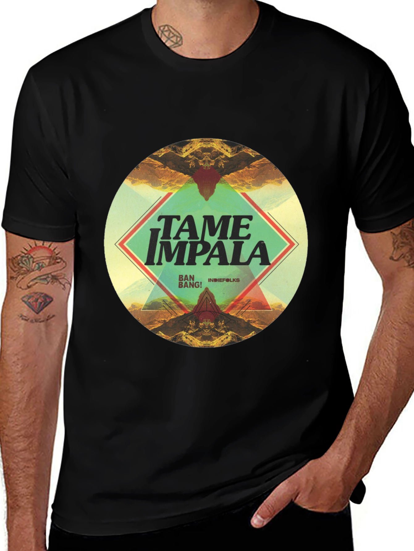 Tame Impala Graphic Print Black T-Shirt