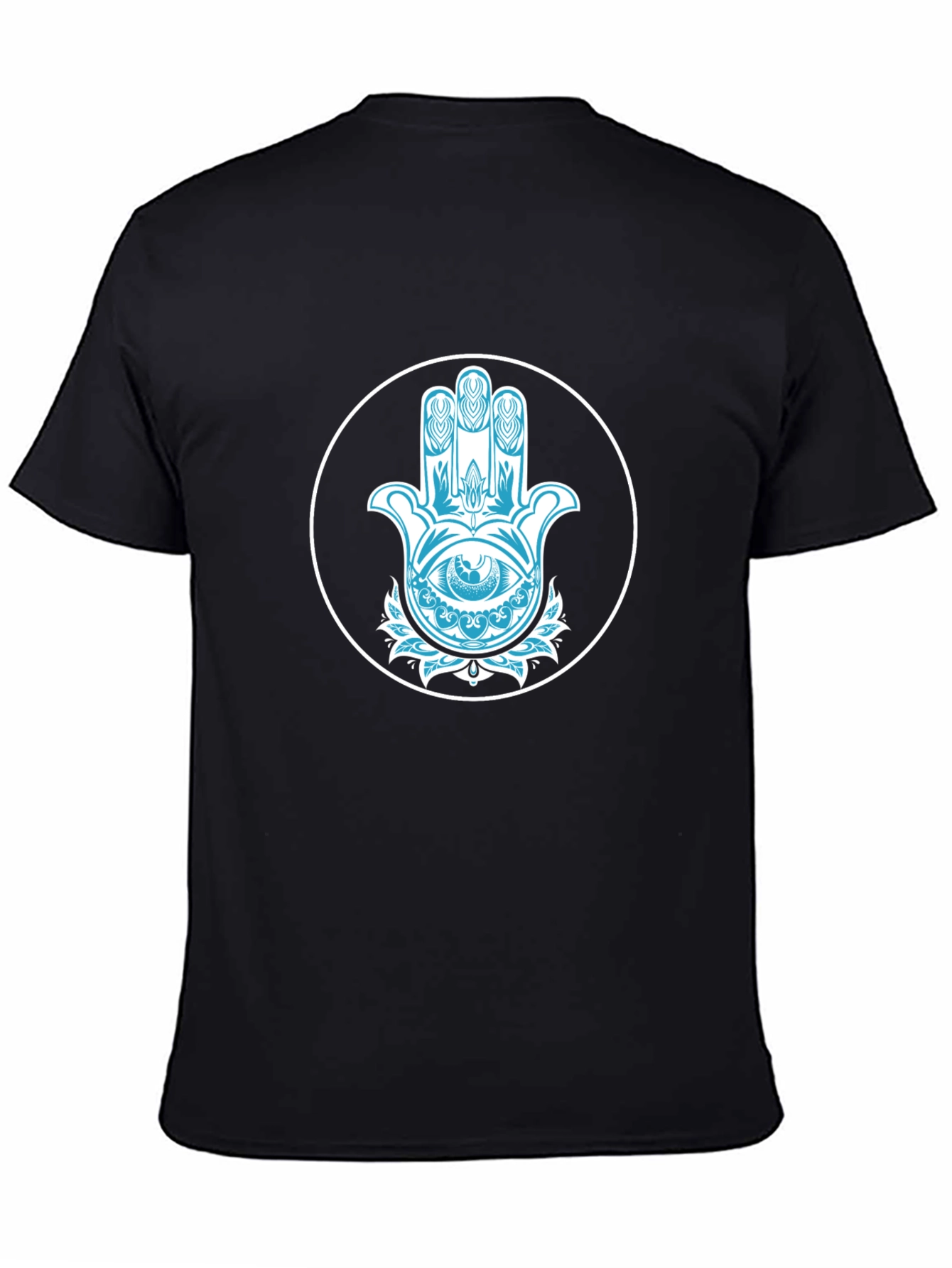 Hamsa Hand Graphic Black Tee
