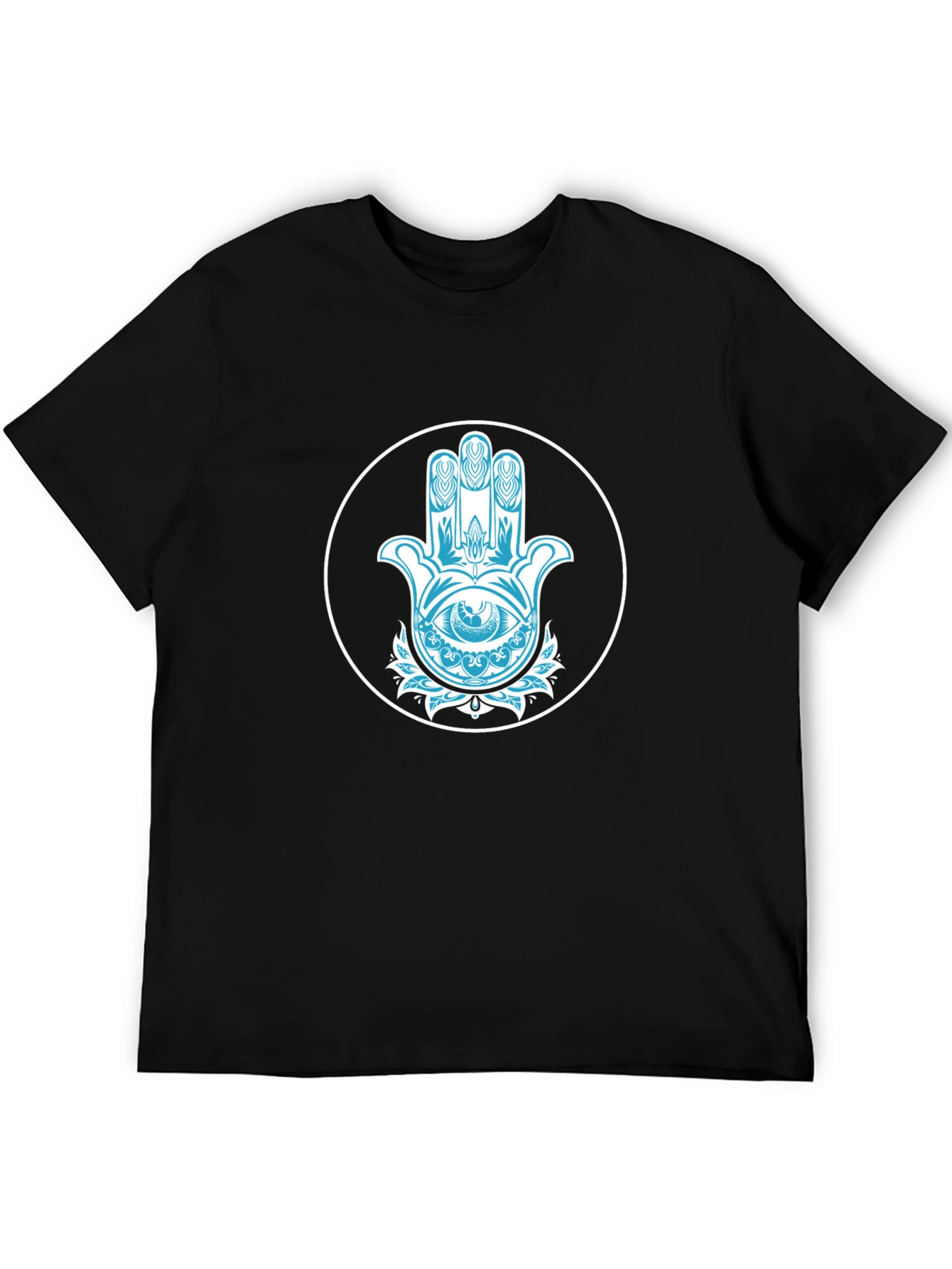 Hamsa Hand Graphic Black Tee
