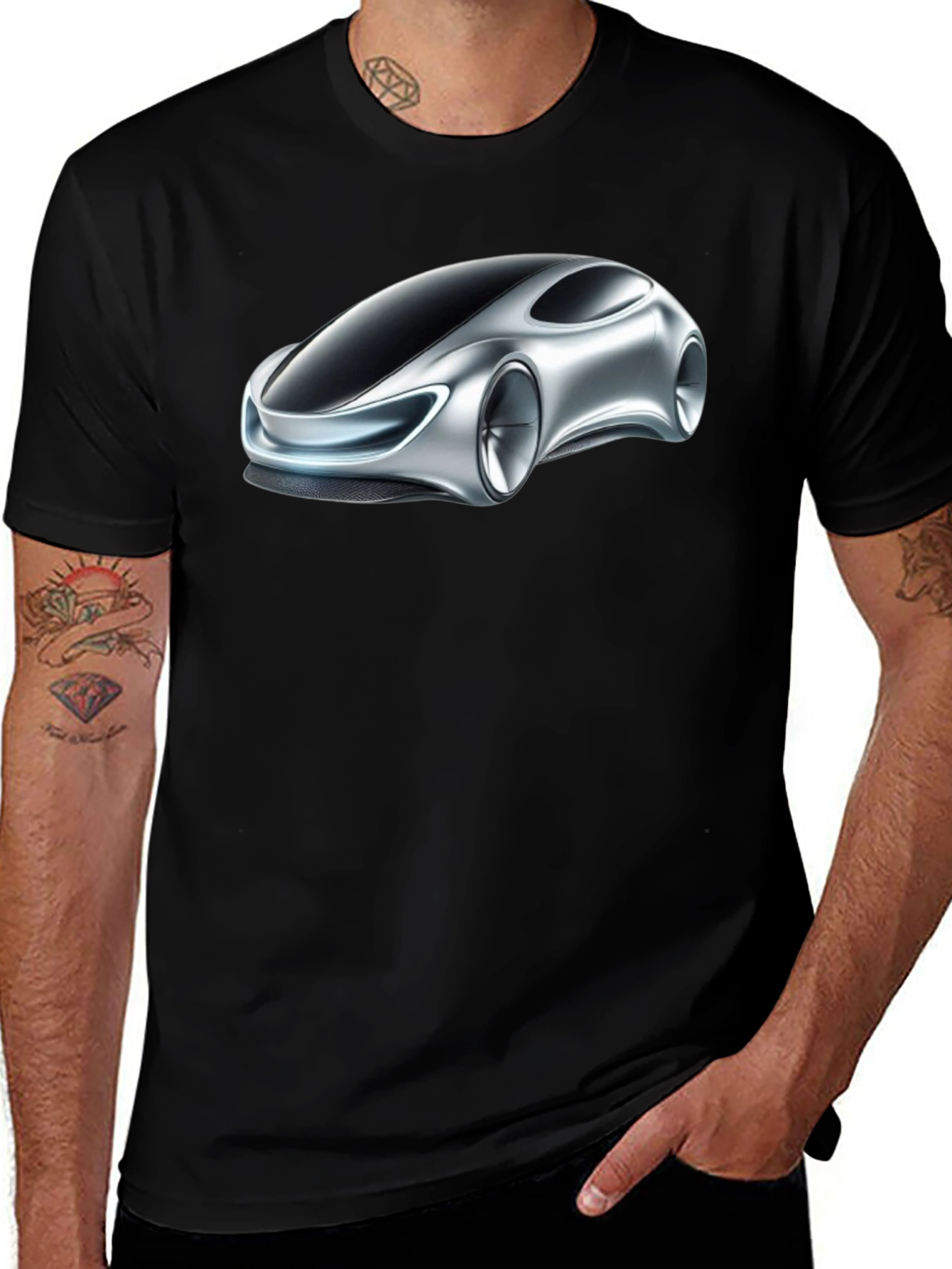 Futuristic Car Graphic Tee - Modern Style