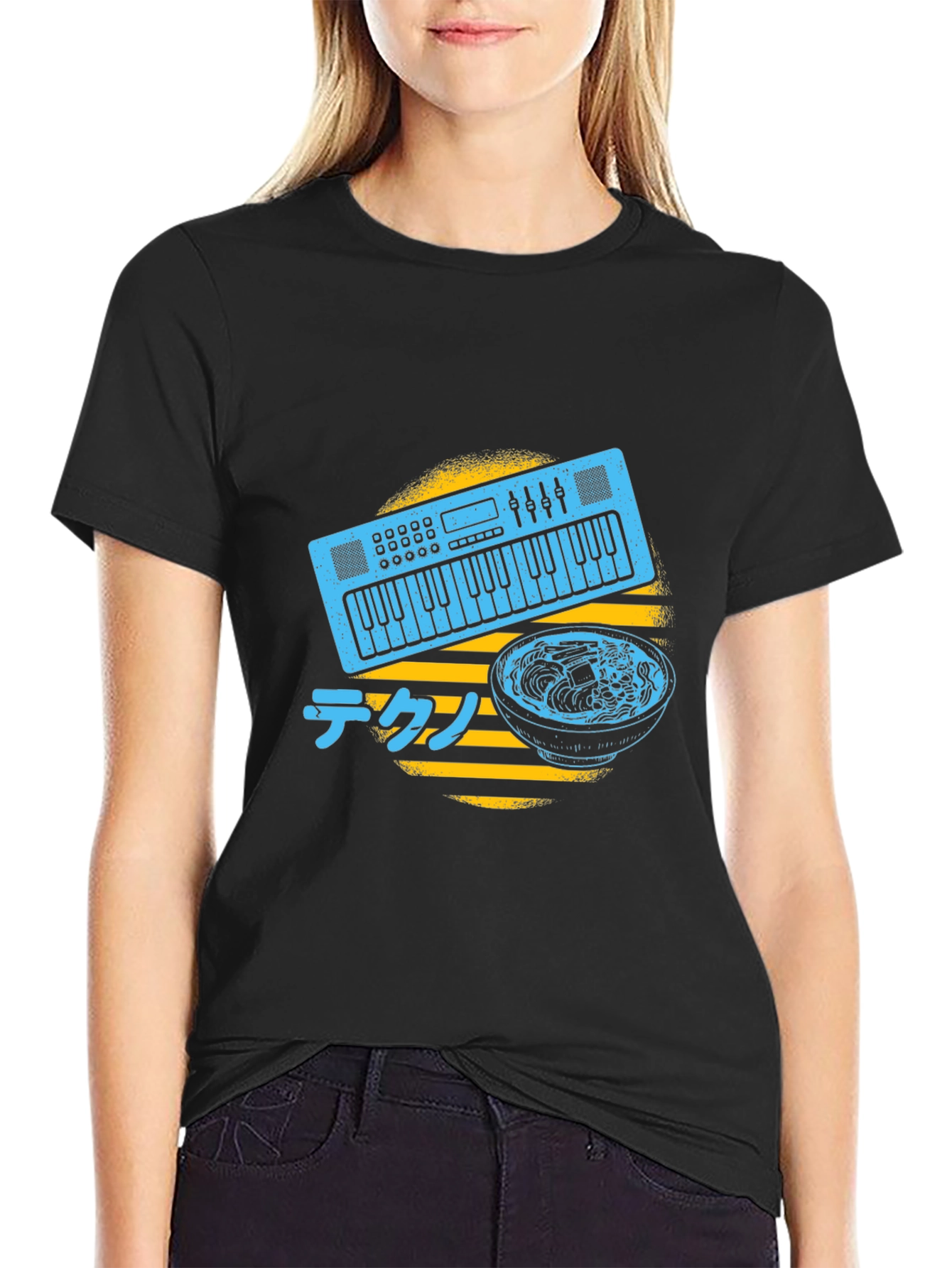Synth Ramen T-Shirt - Musical Japanese Foodie Tee