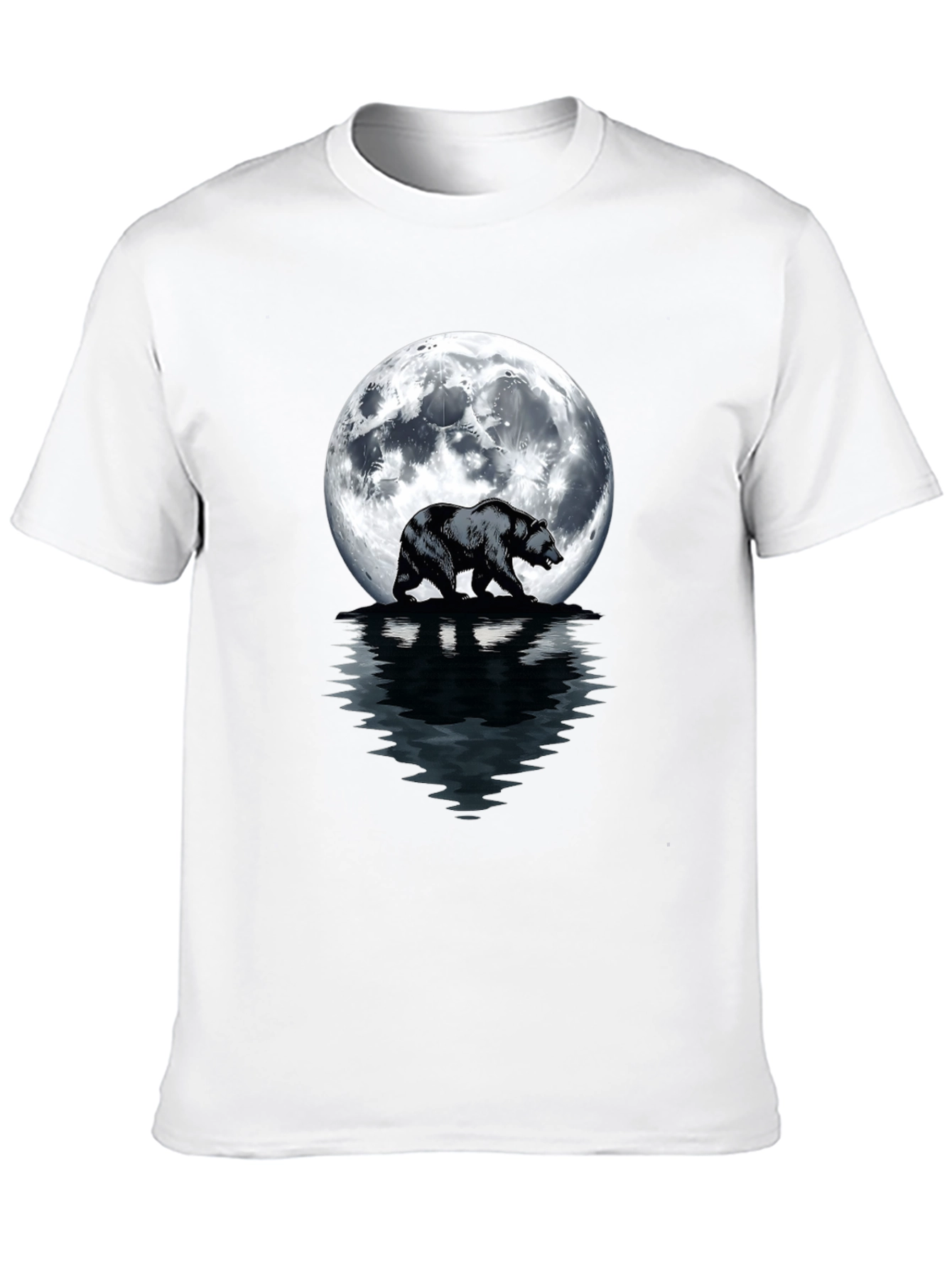 Bear Moon T-Shirt - Mens Black Graphic Tee