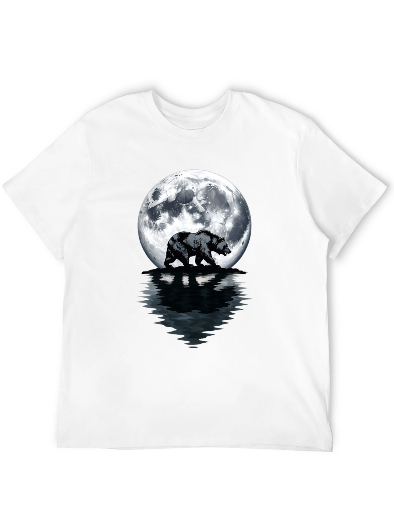 Bear Moon T-Shirt - Mens Black Graphic Tee
