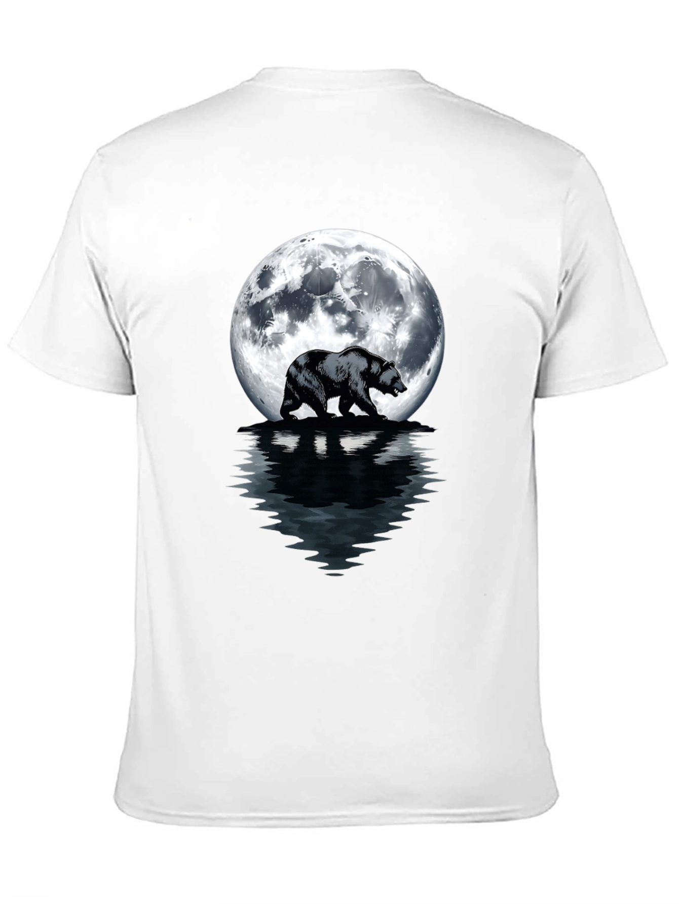 Bear Moon T-Shirt - Mens Black Graphic Tee