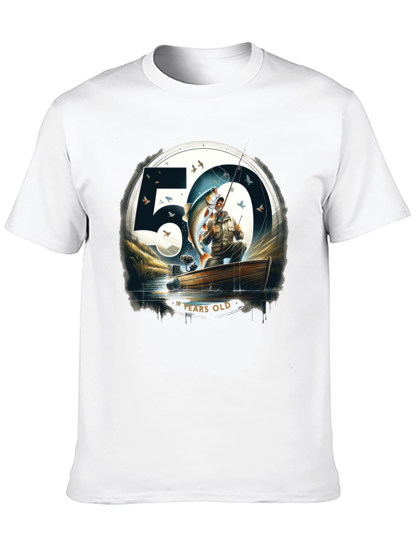 50 Years Old Fishing T-Shirt