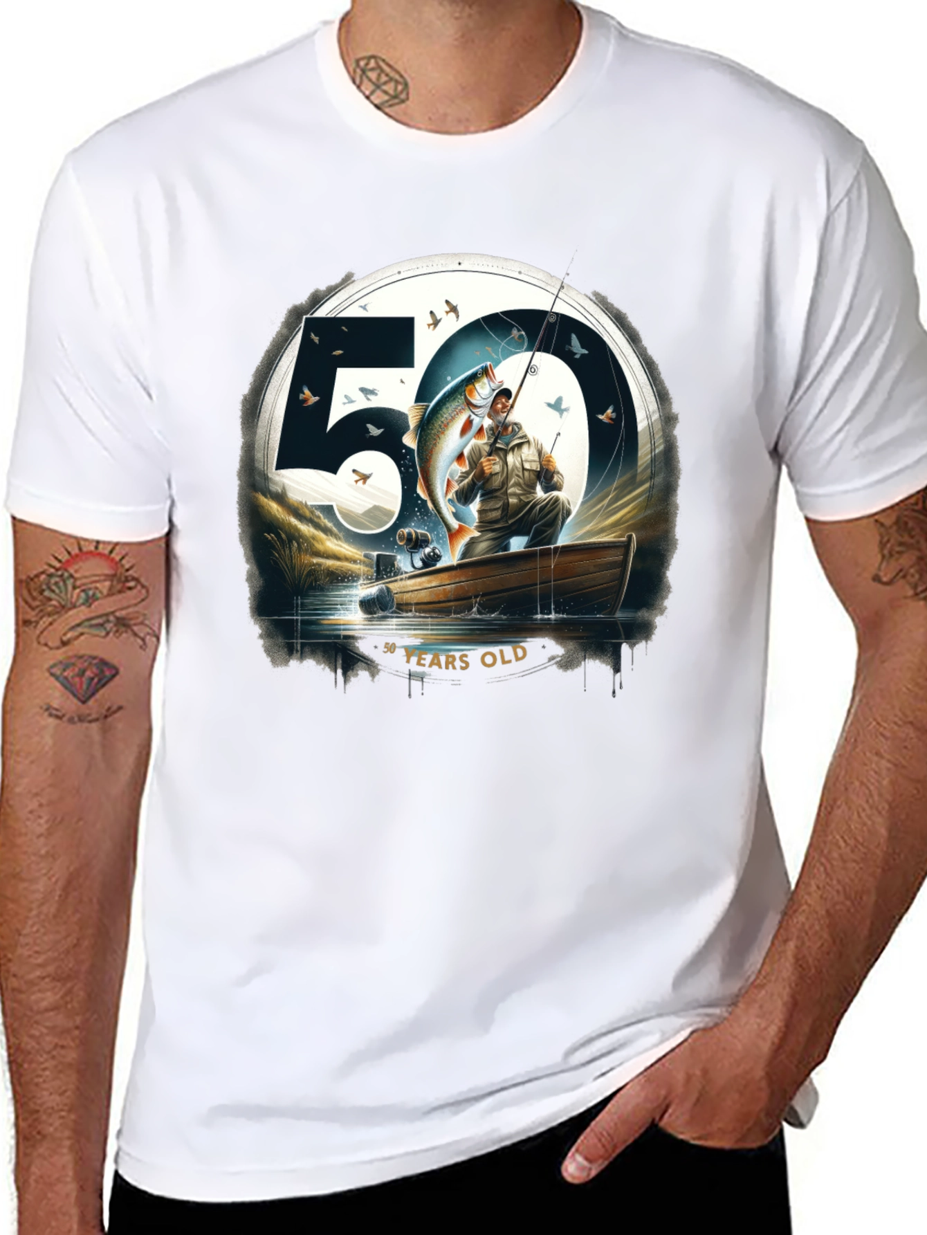 50 Years Old Fishing T-Shirt