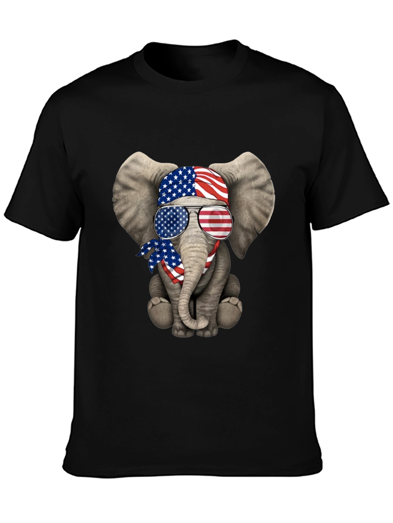 Patriotic Elephant T-Shirt - USA Flag