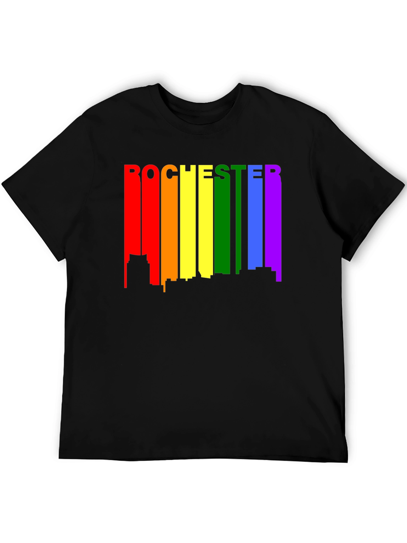 Rochester Pride Skyline T-Shirt - Black