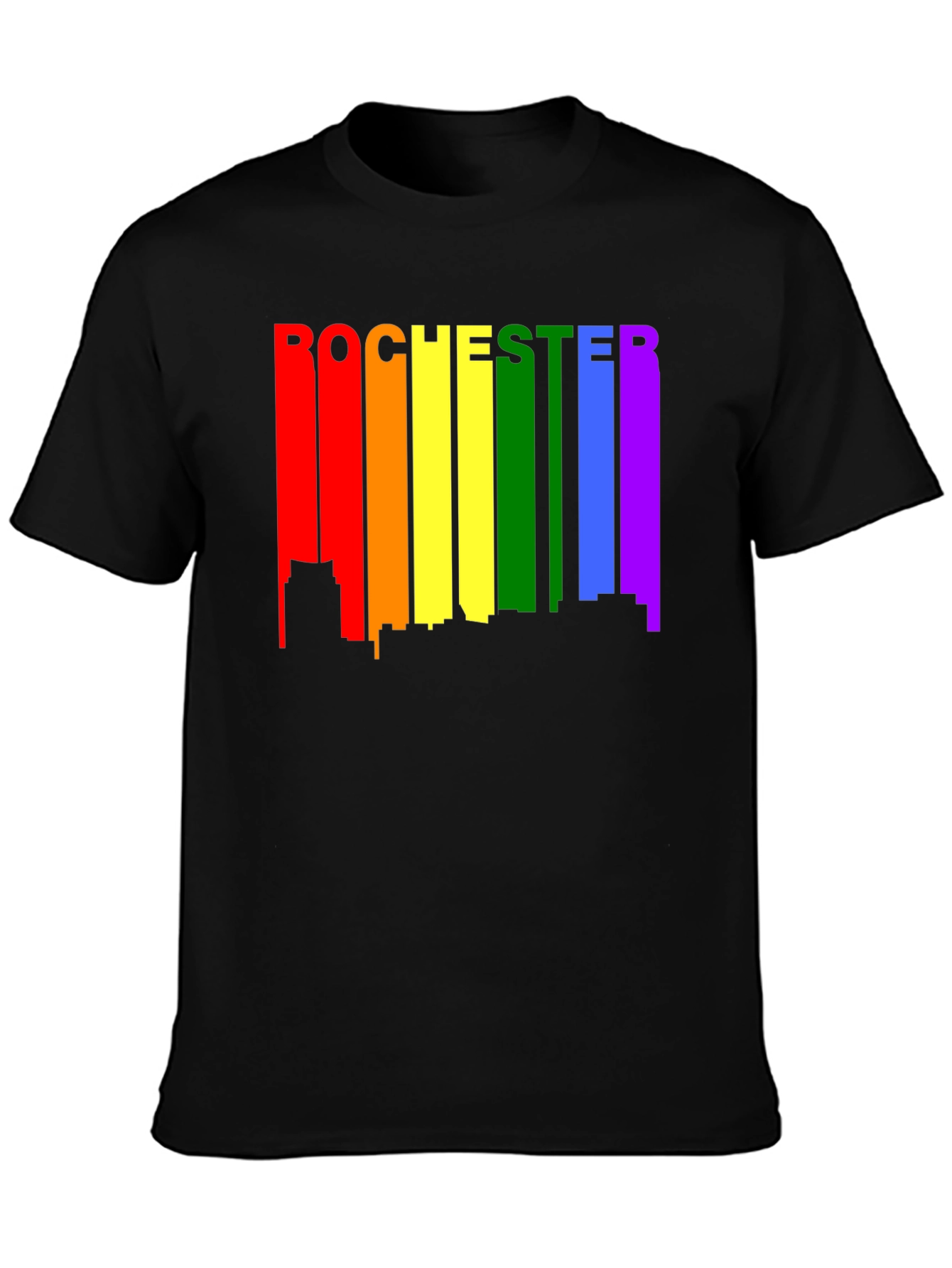 Rochester Pride Skyline T-Shirt - Black