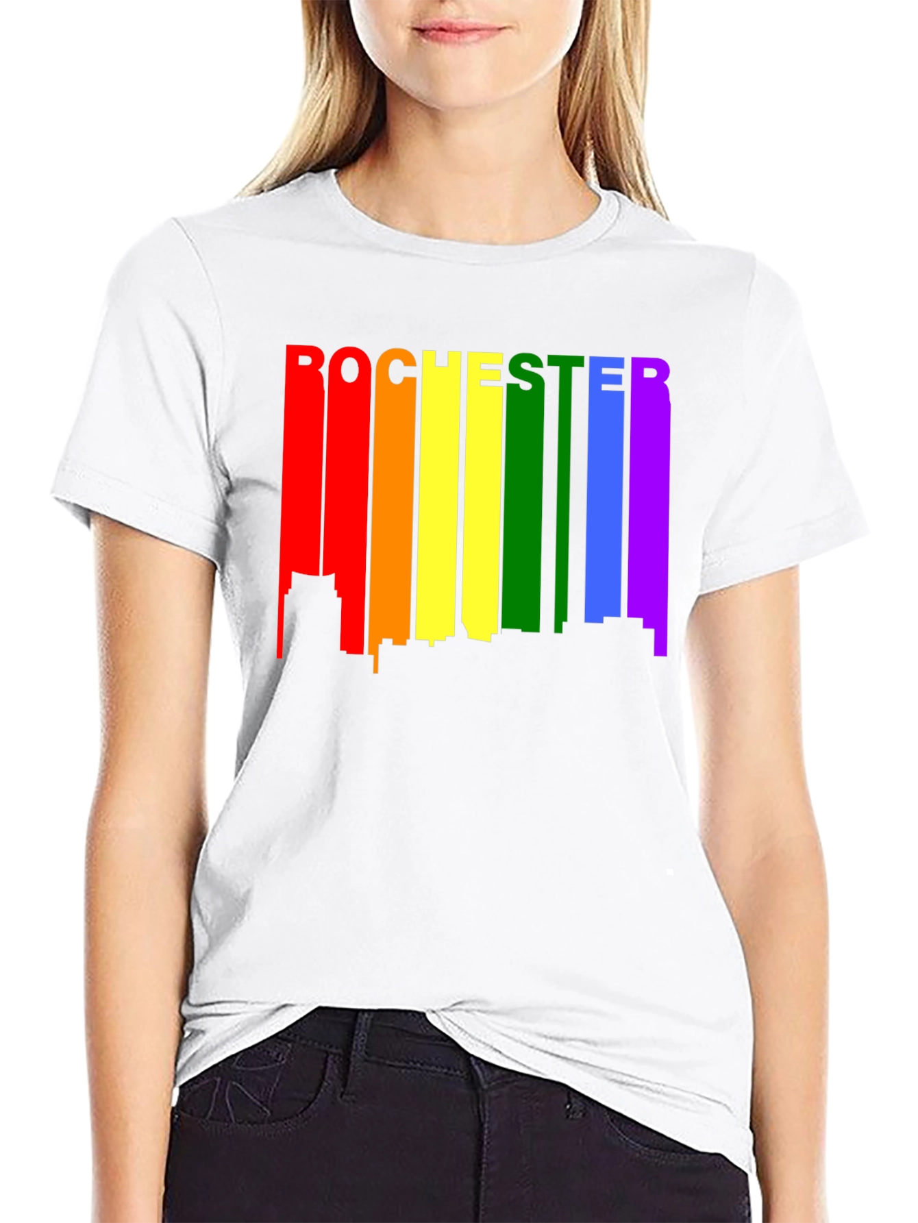 Rochester Pride Skyline T-Shirt - Black