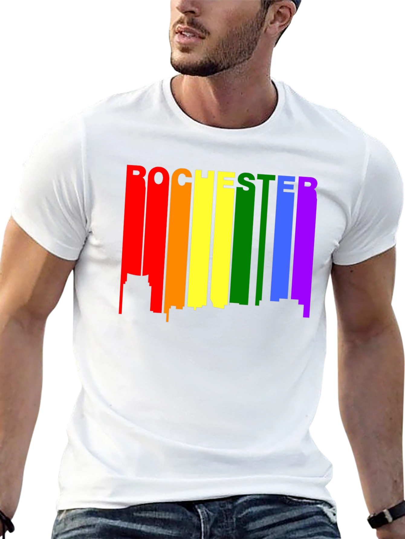 Rochester Pride Skyline T-Shirt - Black