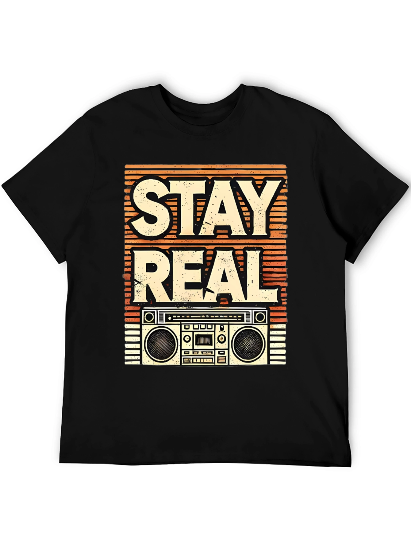 Retro Stay Real Boombox Graphic Tee