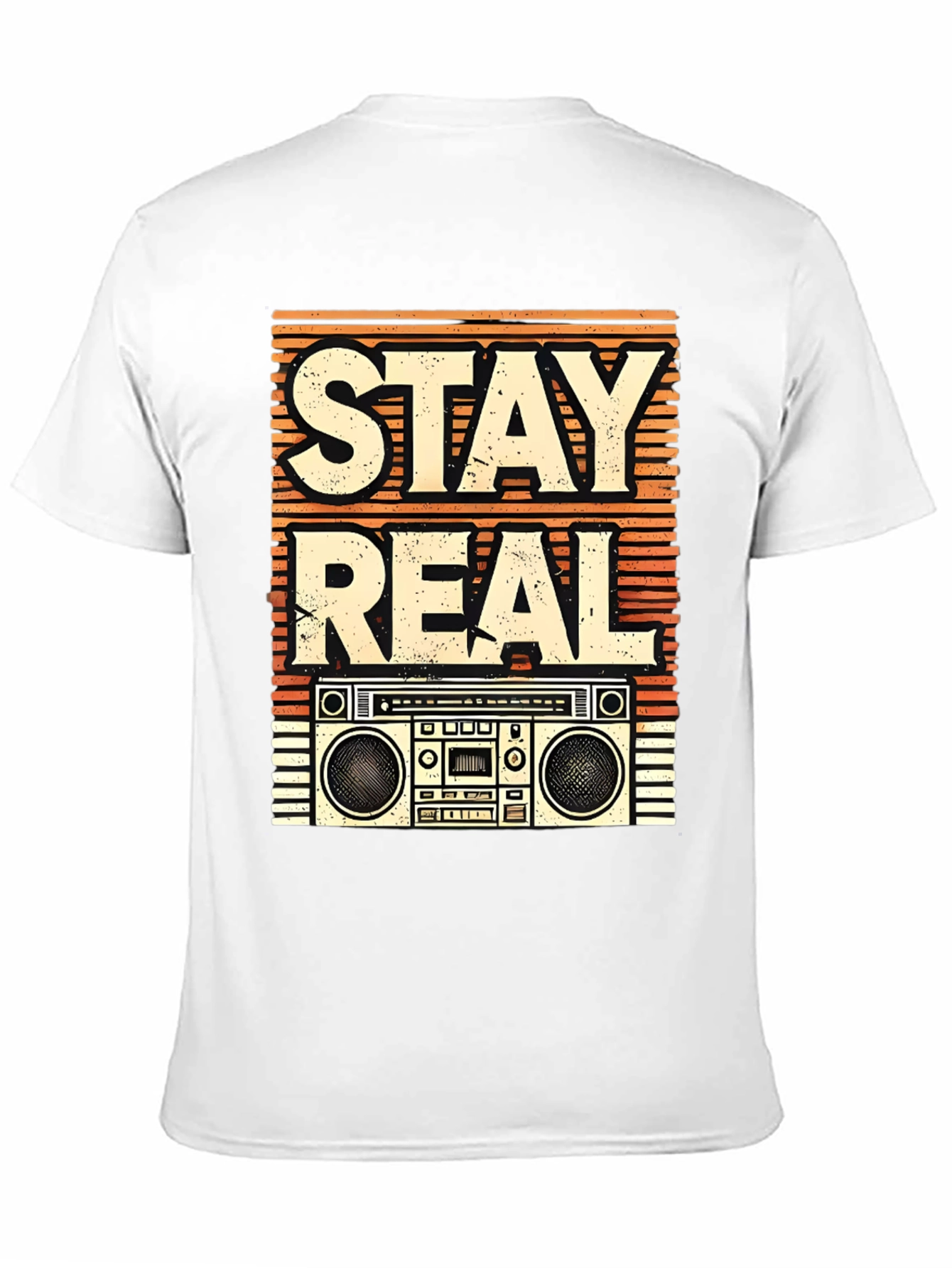 Retro Stay Real Boombox Graphic Tee