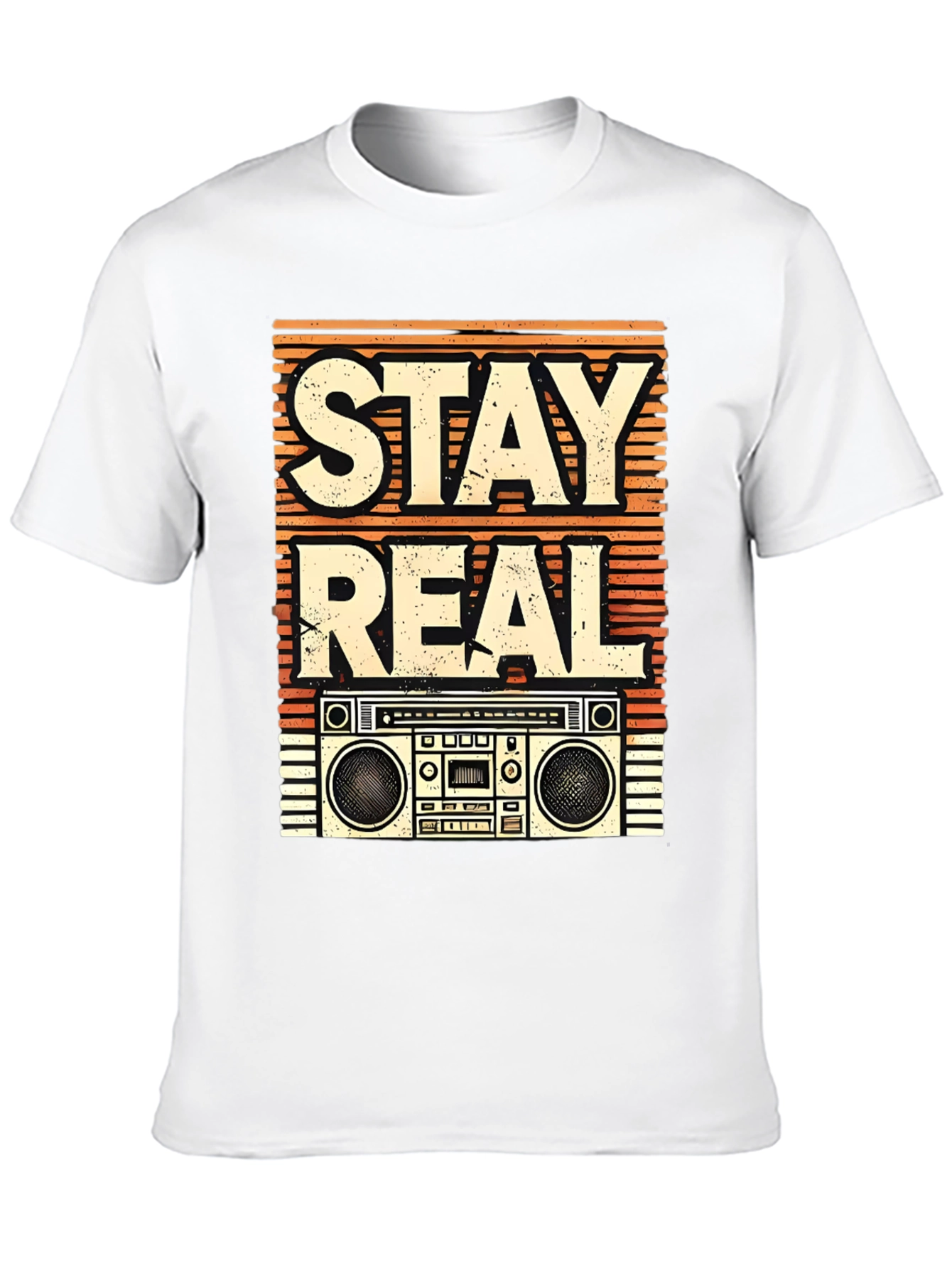 Retro Stay Real Boombox Graphic Tee