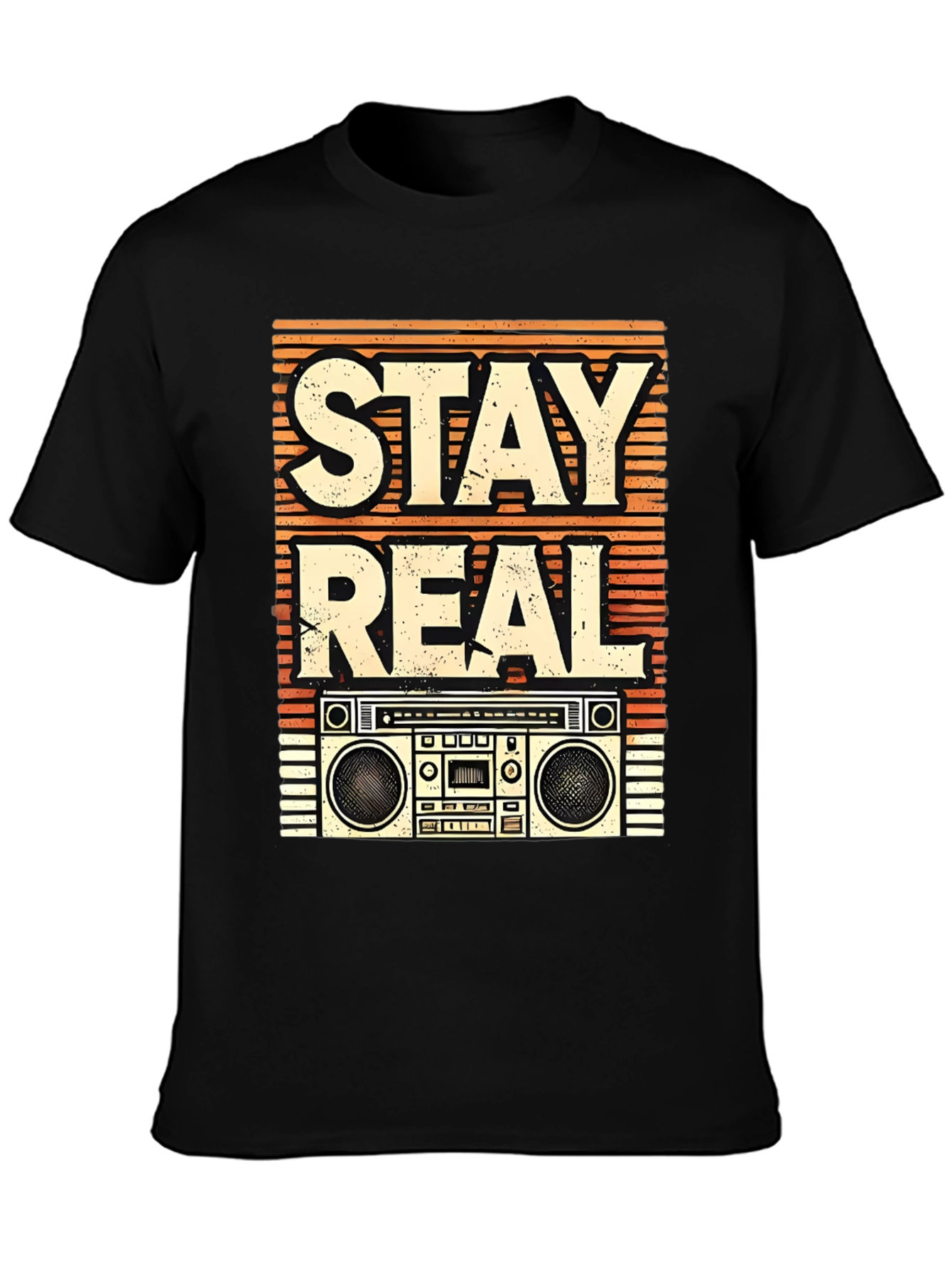 Retro Stay Real Boombox Graphic Tee