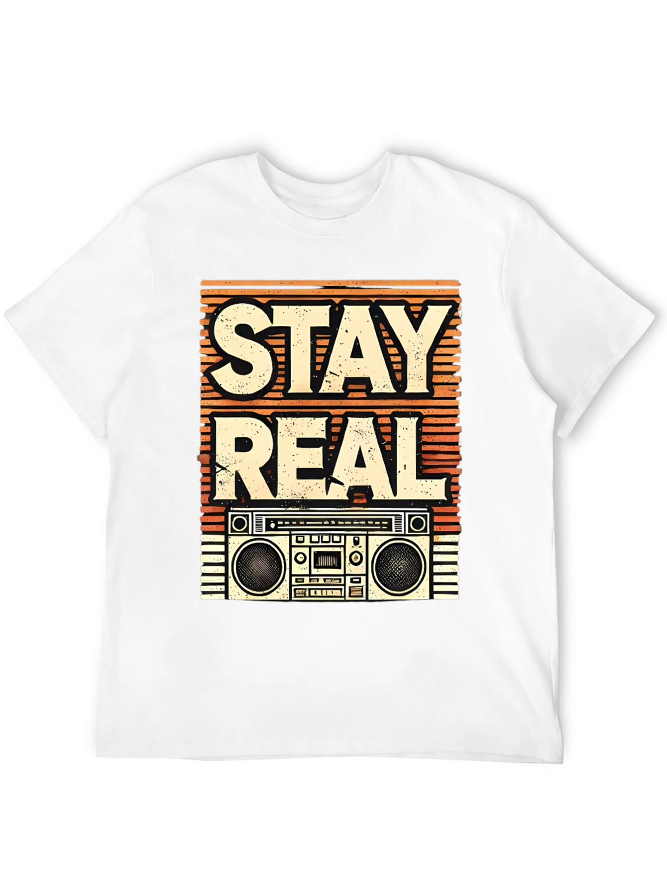 Retro Stay Real Boombox Graphic Tee