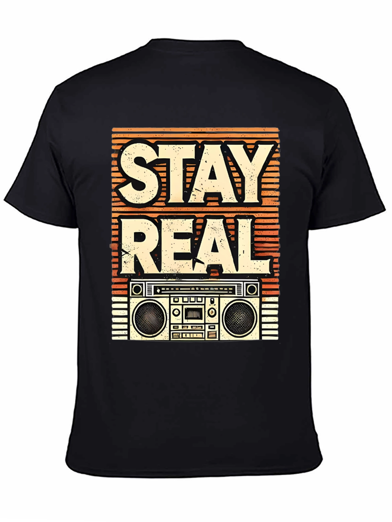 Retro Stay Real Boombox Graphic Tee