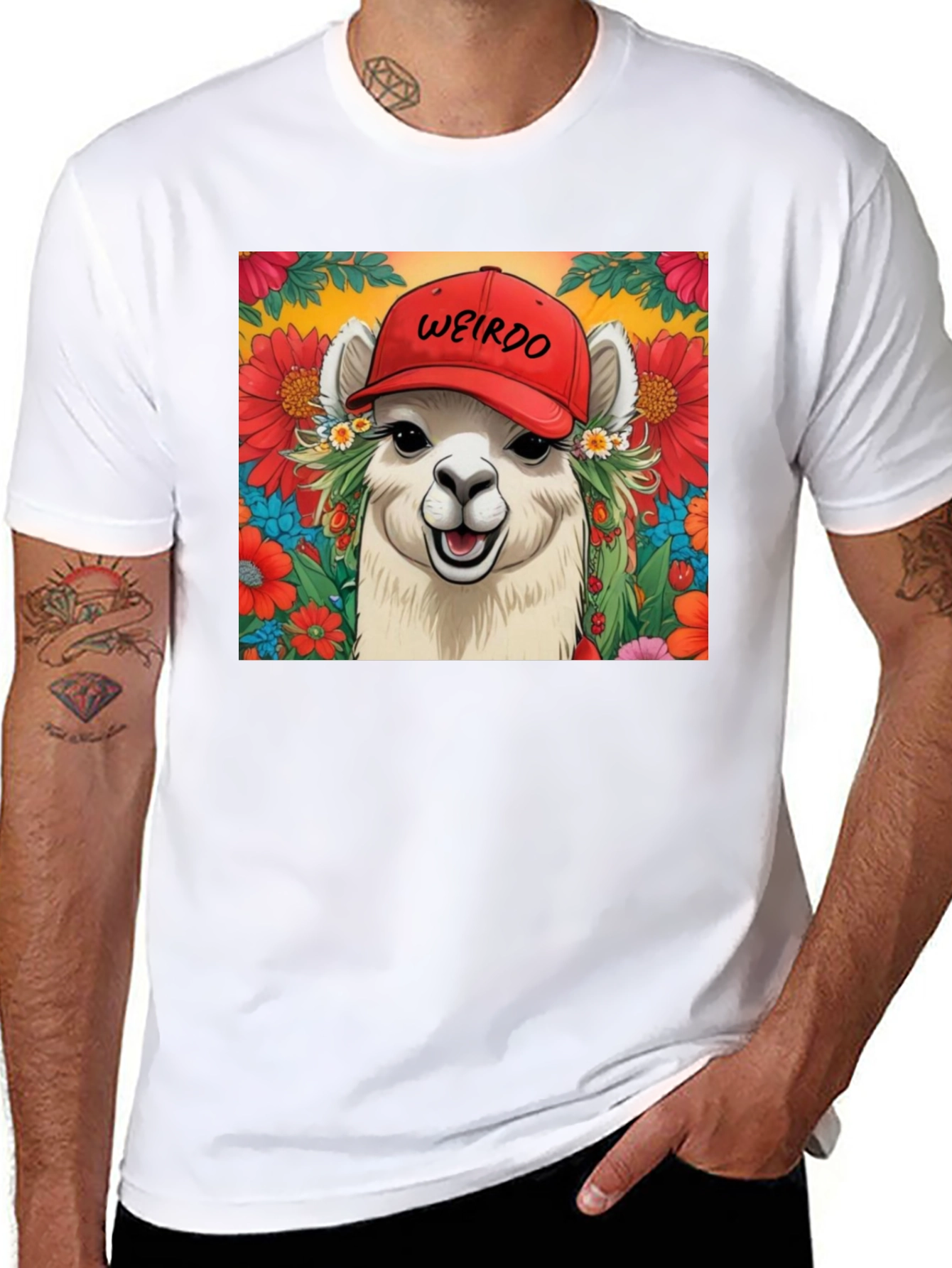 Weirdo Llama Graphic Tee - Unique & Fun T-Shirt