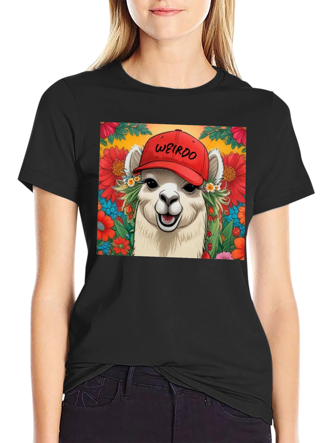 Weirdo Llama Graphic Tee - Unique & Fun T-Shirt