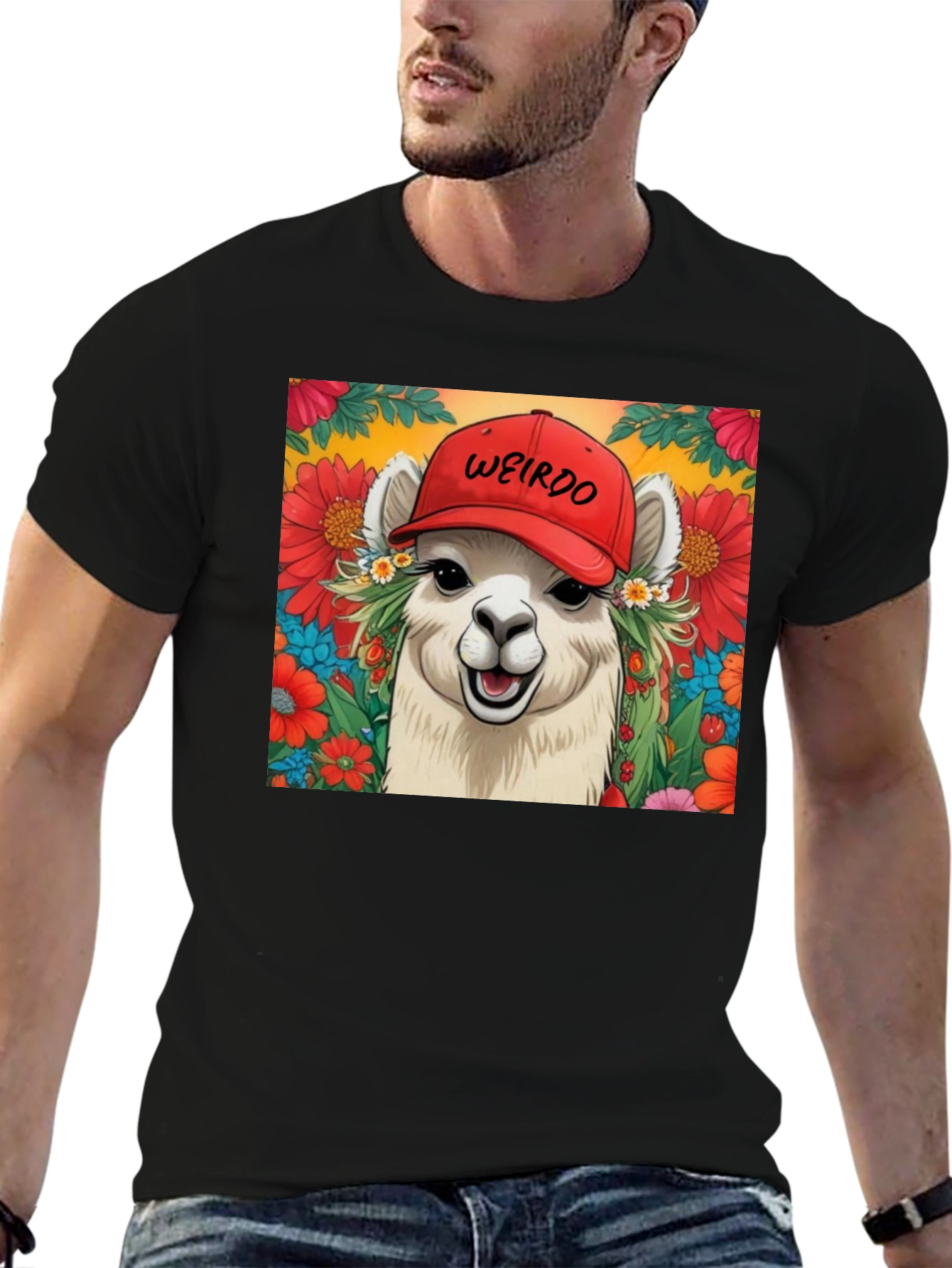 Weirdo Llama Graphic Tee - Unique & Fun T-Shirt