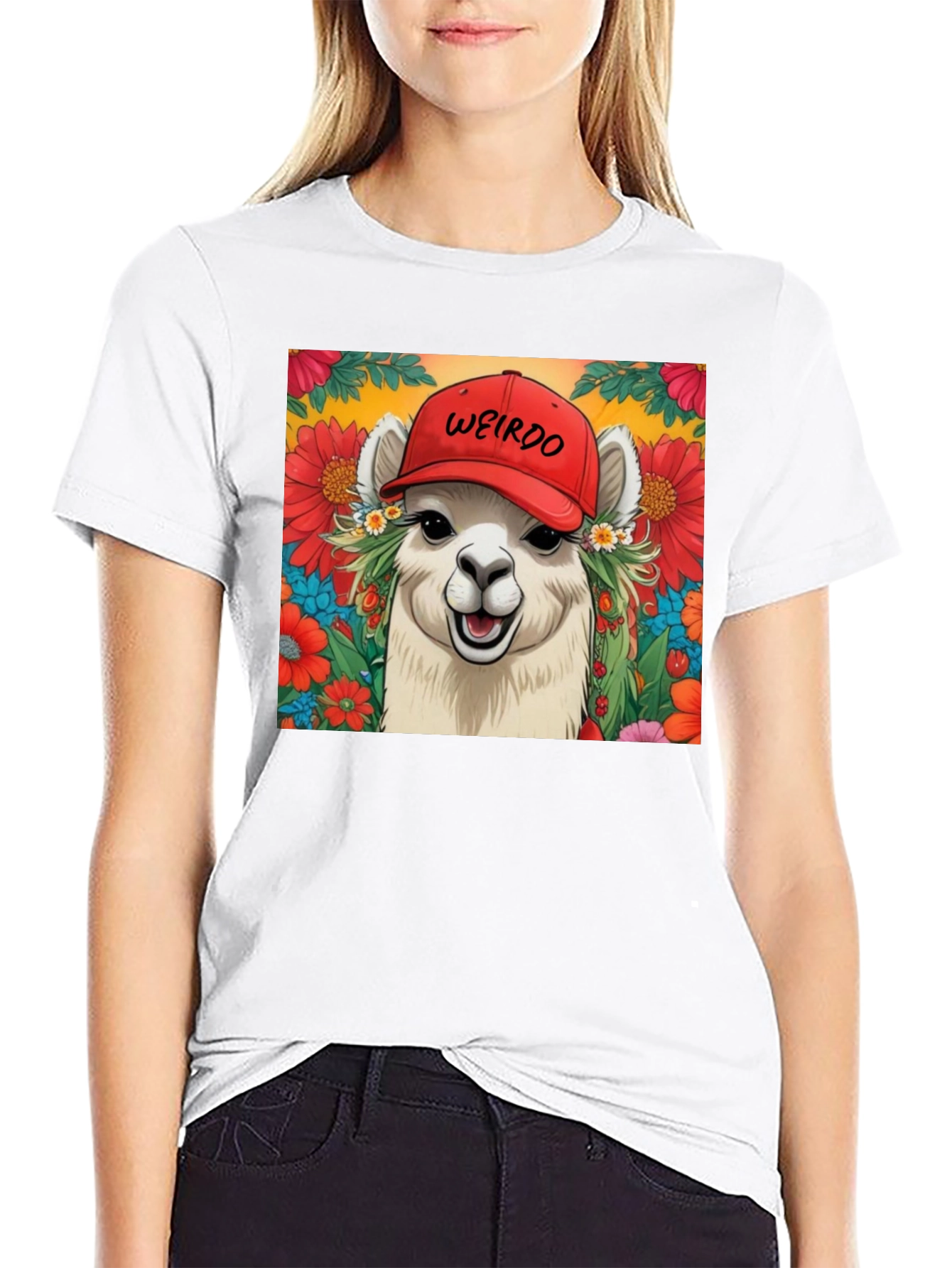 Weirdo Llama Graphic Tee - Unique & Fun T-Shirt