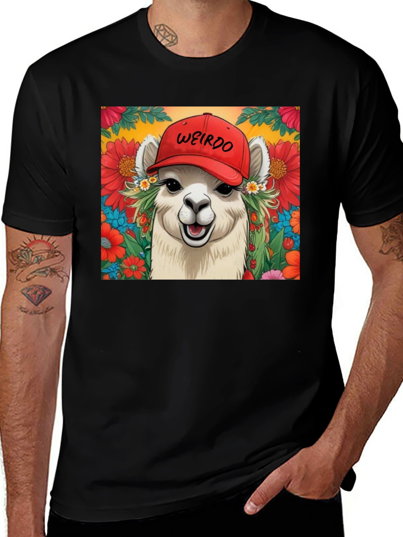 Weirdo Llama Graphic Tee - Unique & Fun T-Shirt
