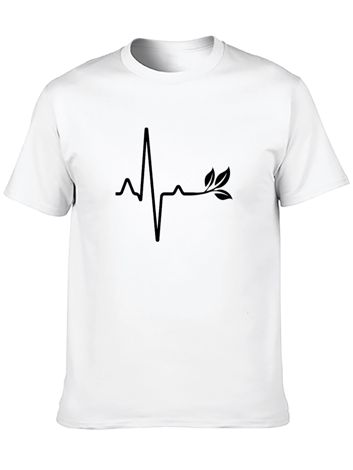Nature Heartbeat Tee - Stylish Black T-Shirt