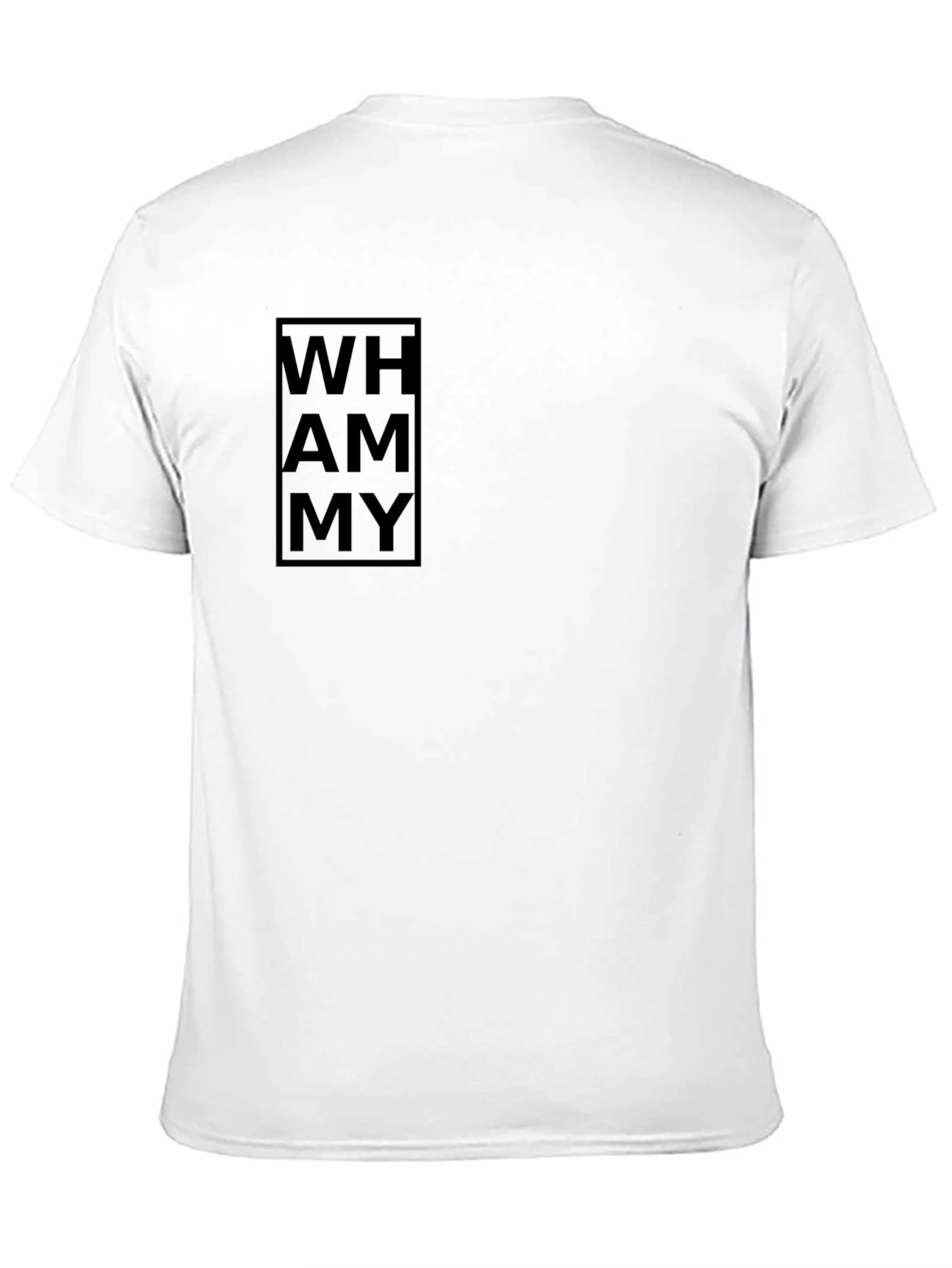 Mens Black Graphic Tee - WH AM MY Design