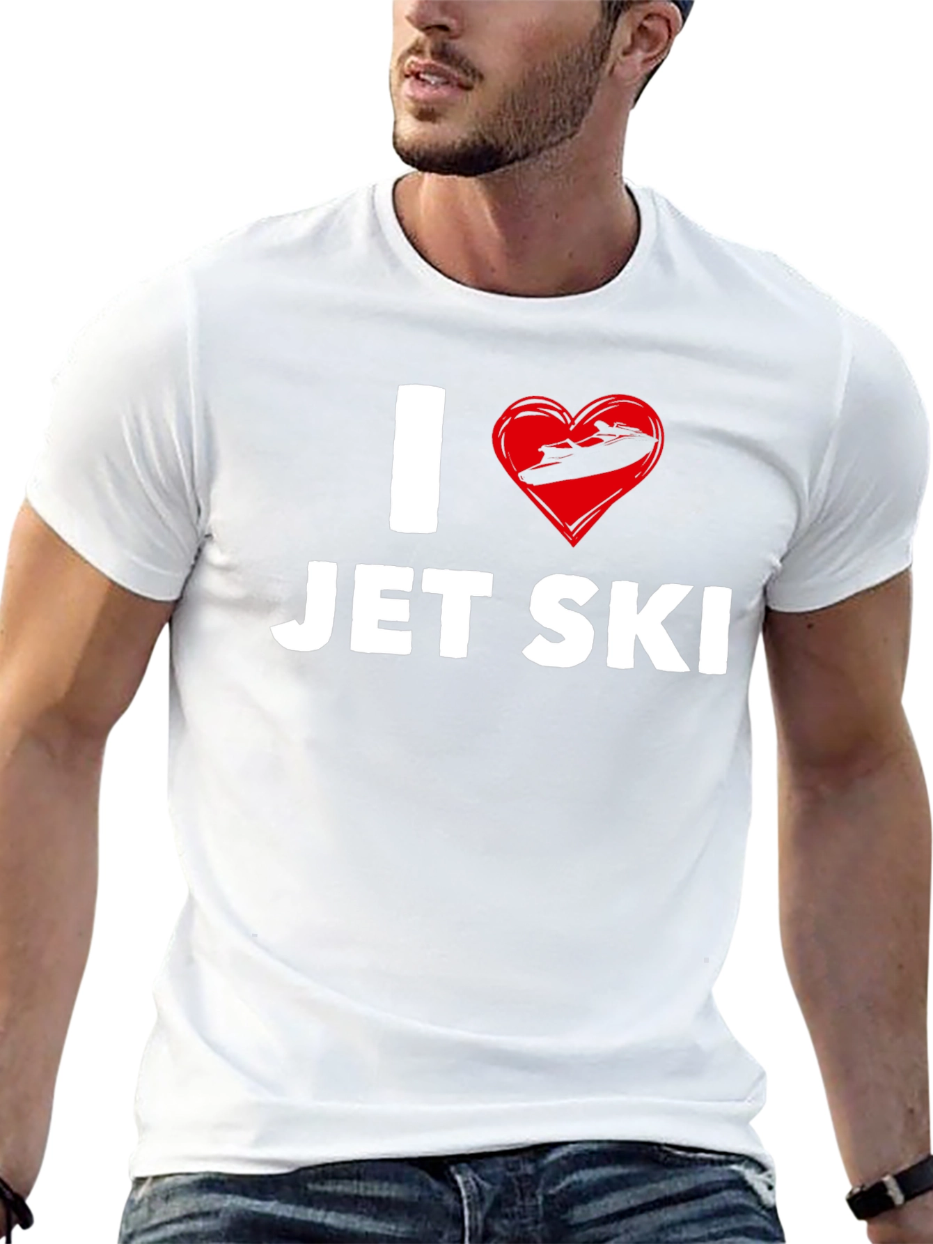 I Heart Jet Ski T-Shirt - Black Graphic Tee