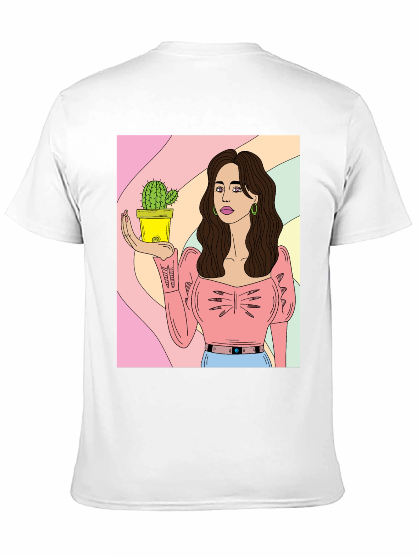 Cactus Girl Graphic Tee - Black