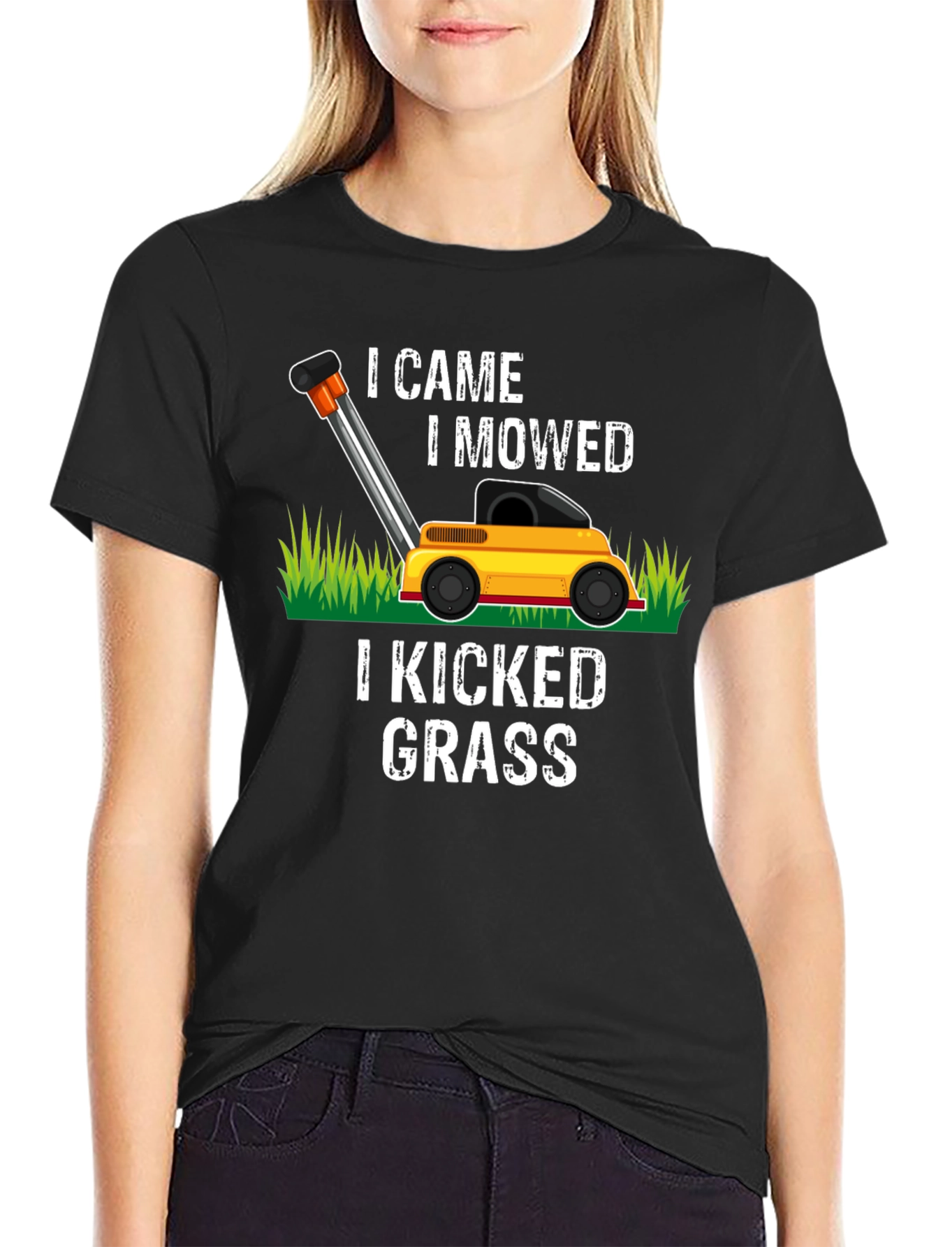 I Came I Mowed Lawn Mower Graphic Tee