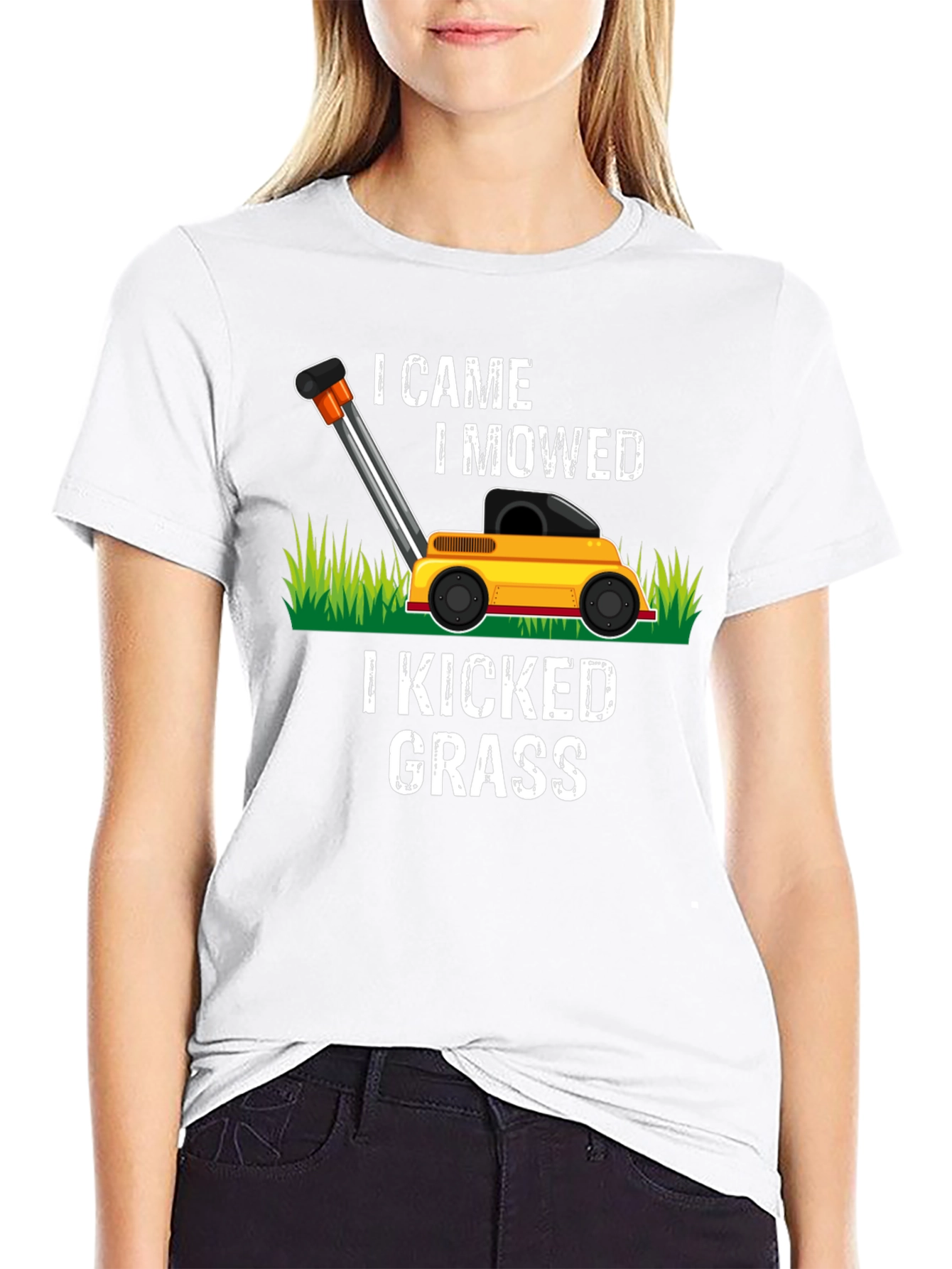 I Came I Mowed Lawn Mower Graphic Tee