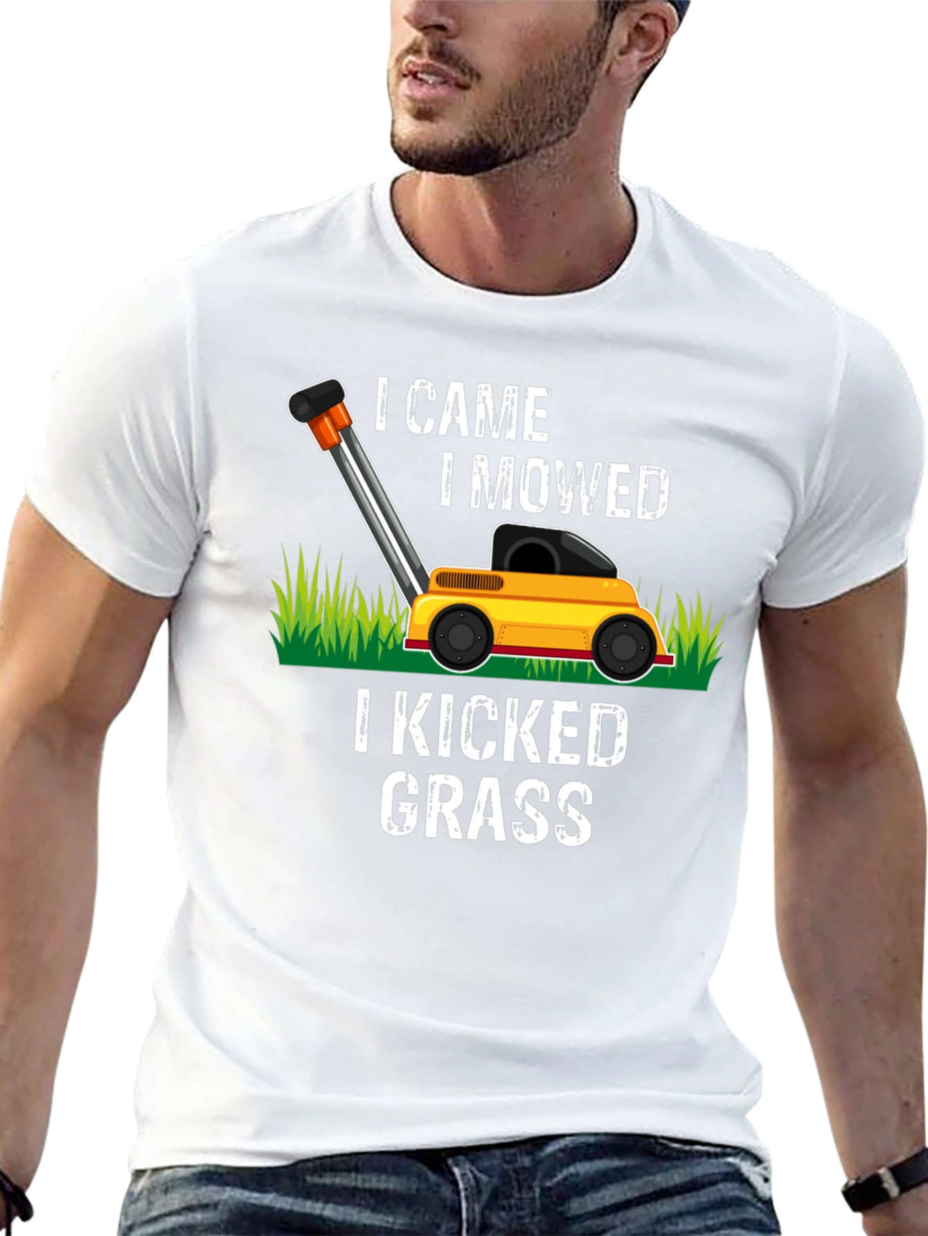 I Came I Mowed Lawn Mower Graphic Tee