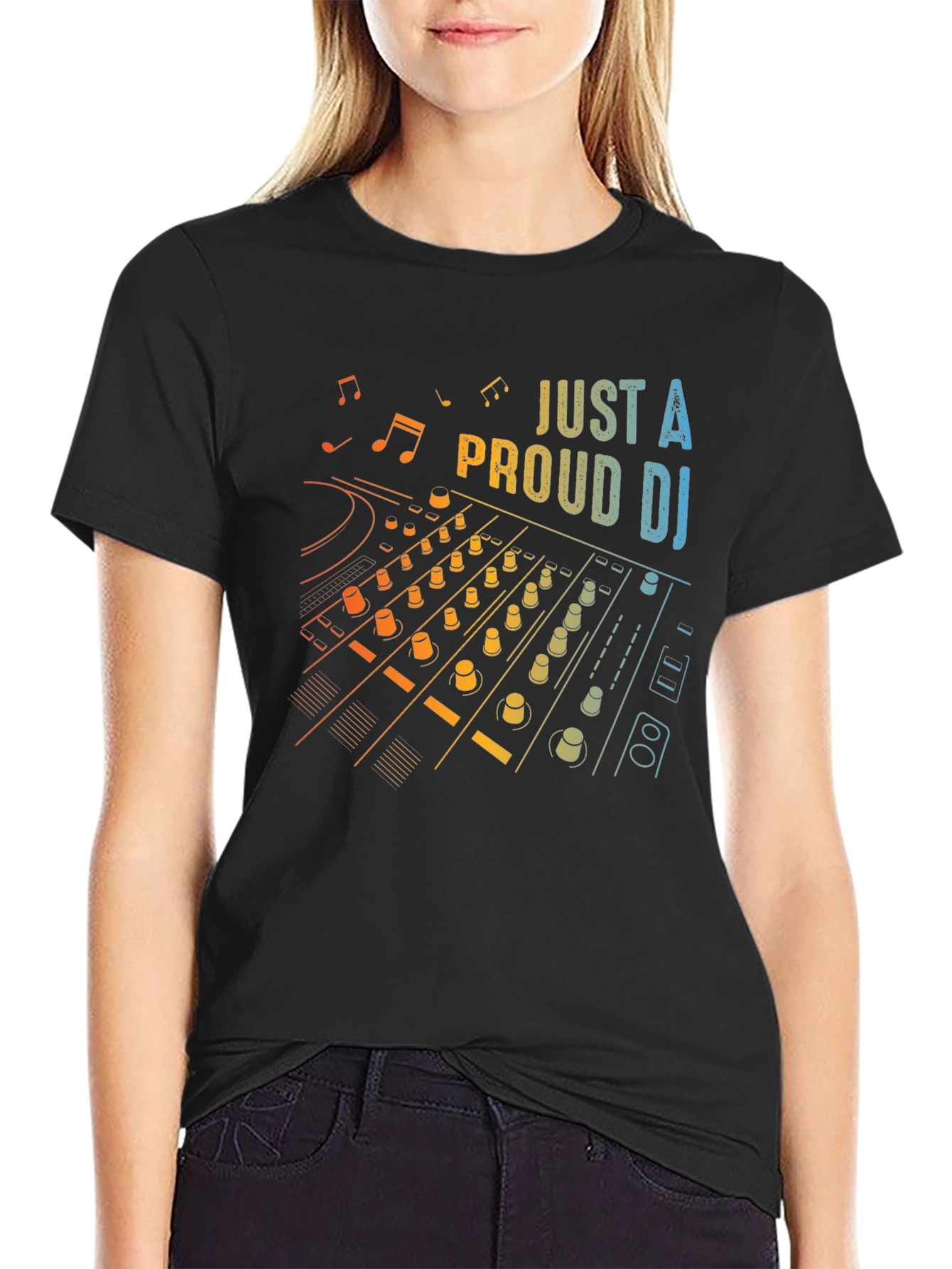 Proud DJ Mixer Graphic Tee - Black