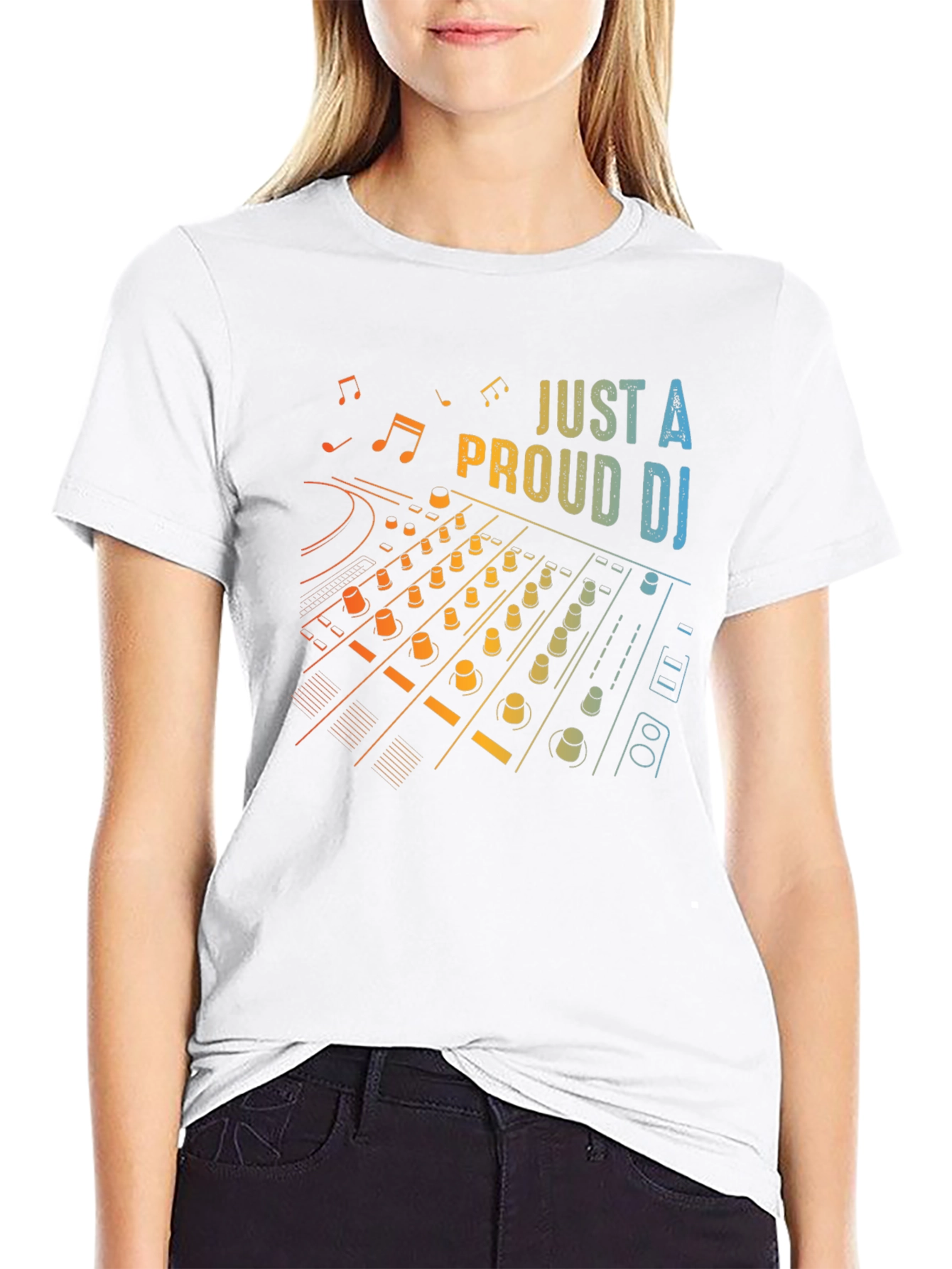 Proud DJ Mixer Graphic Tee - Black