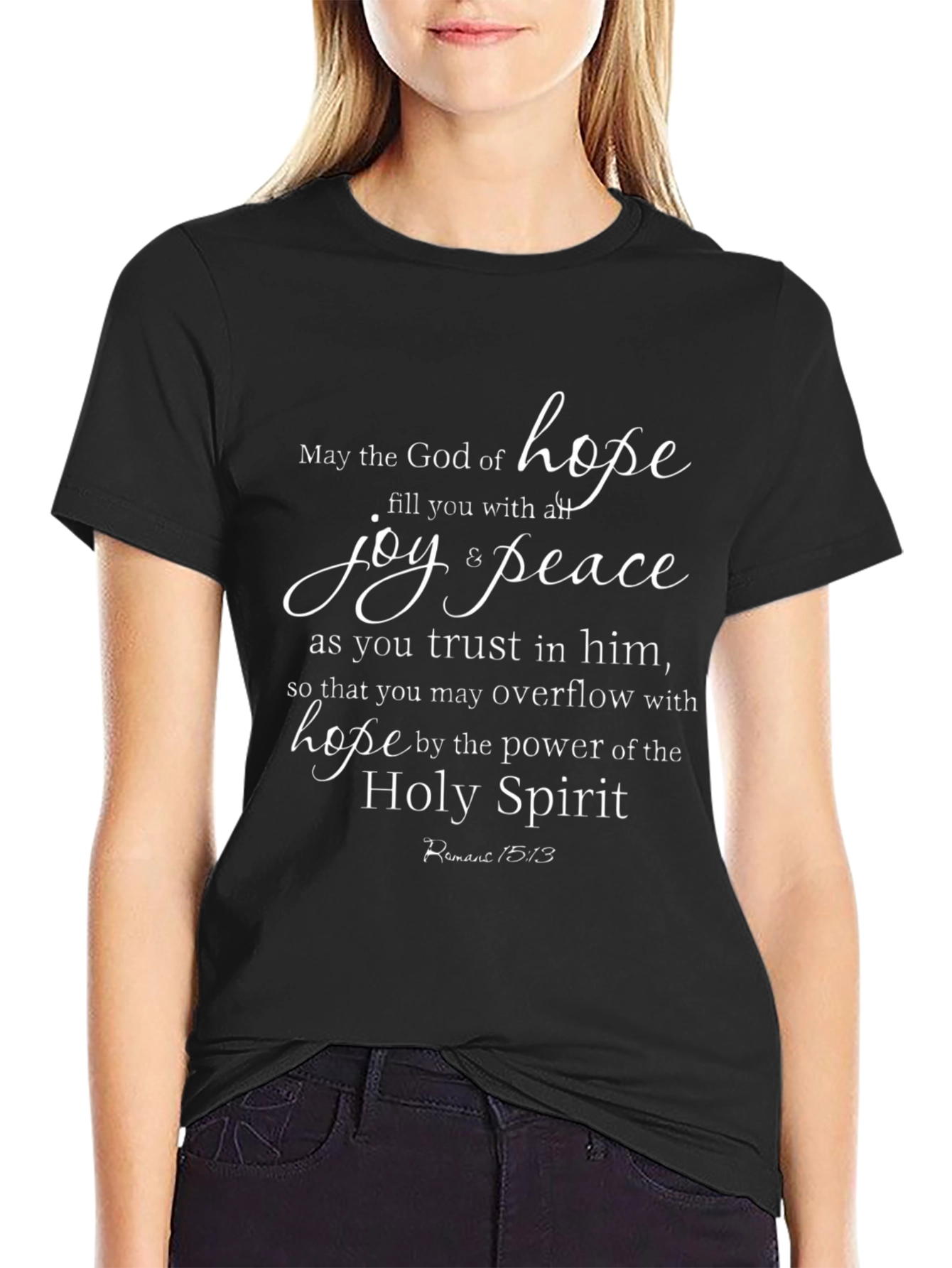Faith-Based Graphic T-Shirt - Hope Joy and Peace