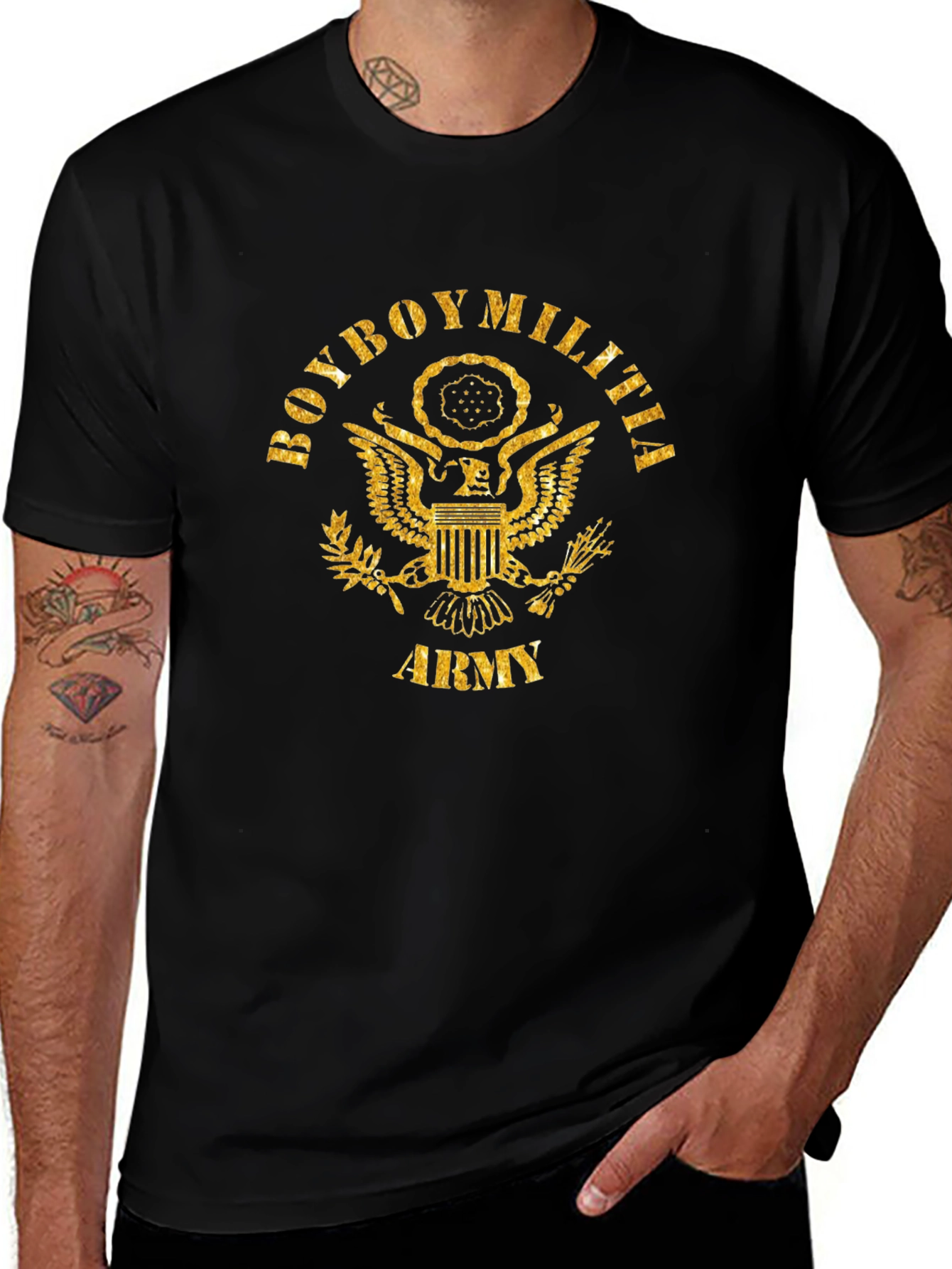 Boyboy Militia Army Graphic Tee - Black