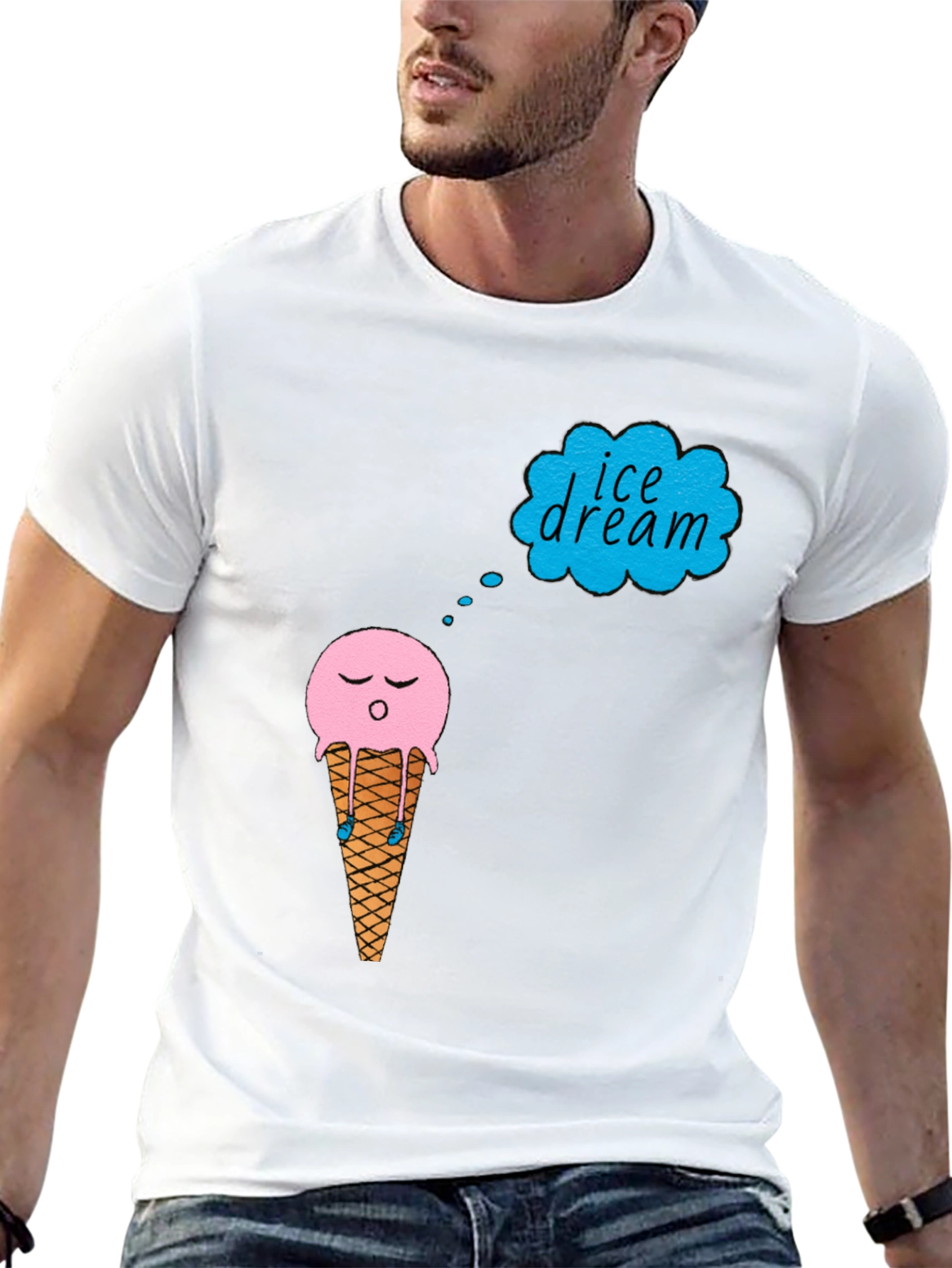 Ice Cream Dream T-Shirt - Black Cotton Tee