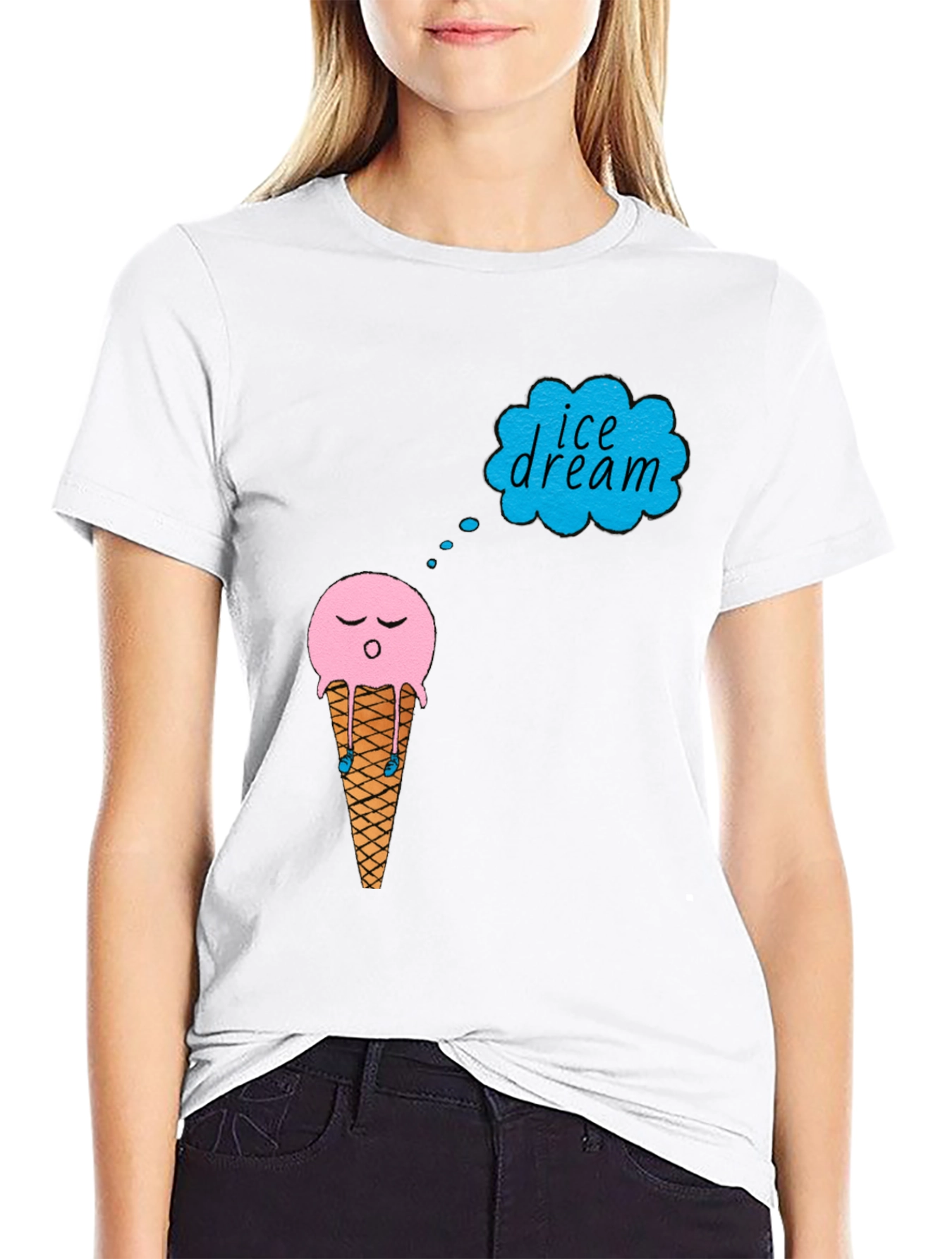 Ice Cream Dream T-Shirt - Black Cotton Tee