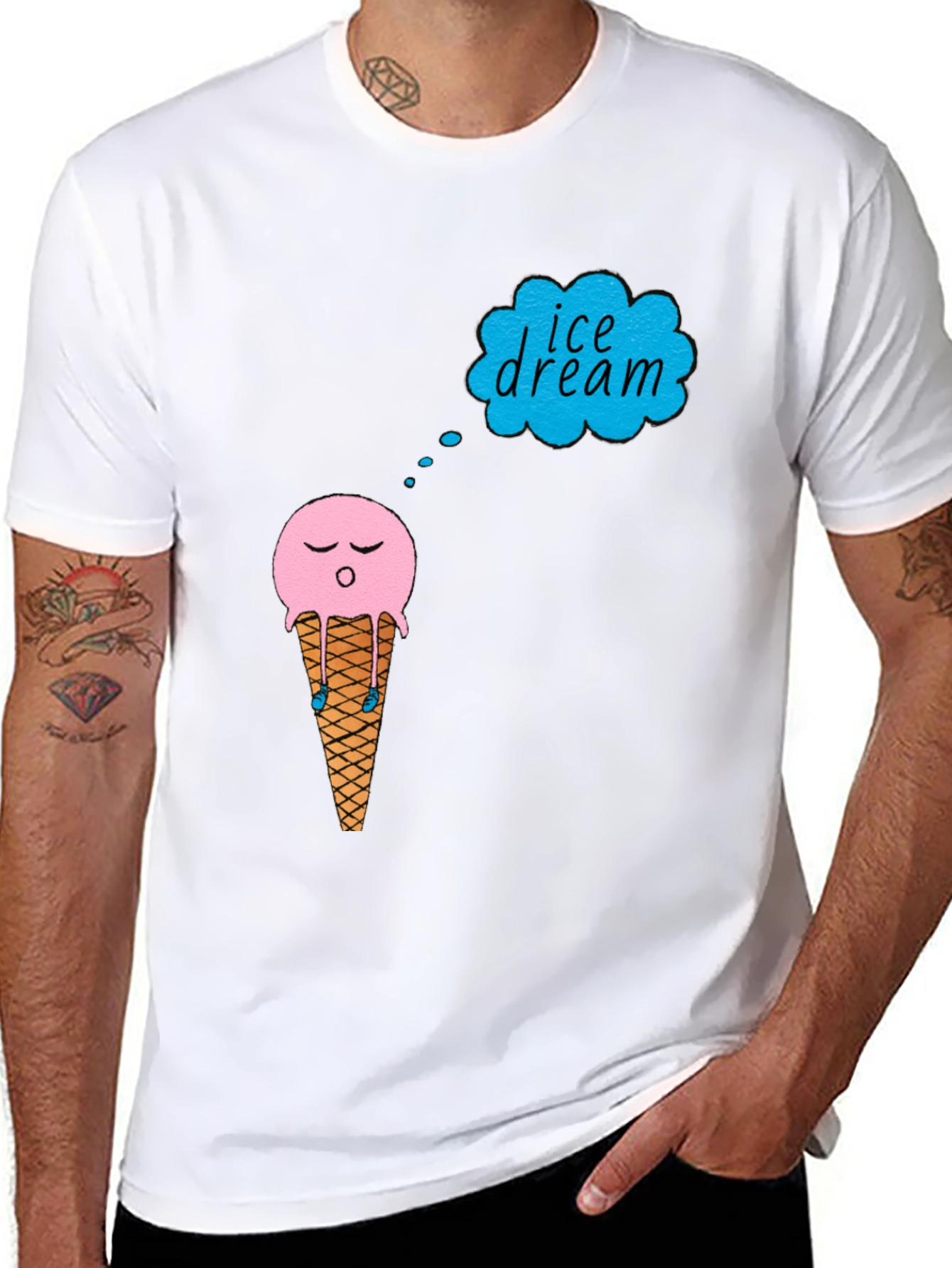 Ice Cream Dream T-Shirt - Black Cotton Tee