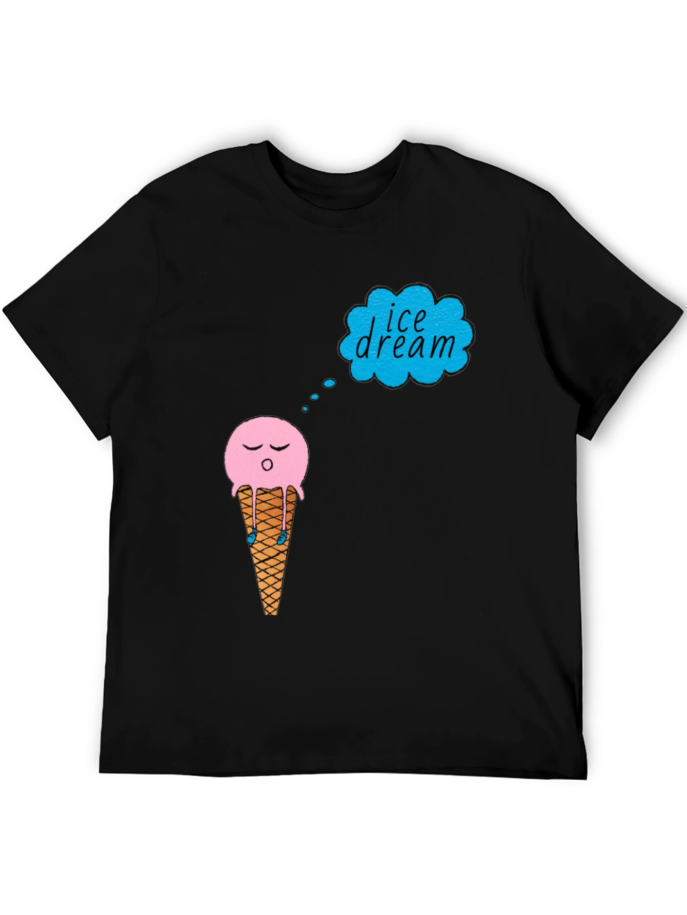 Ice Cream Dream T-Shirt - Black Cotton Tee