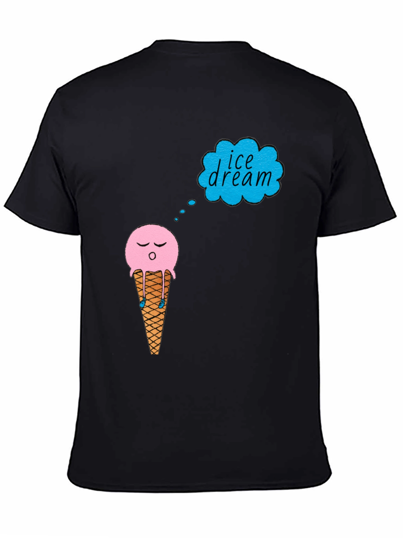 Ice Cream Dream T-Shirt - Black Cotton Tee