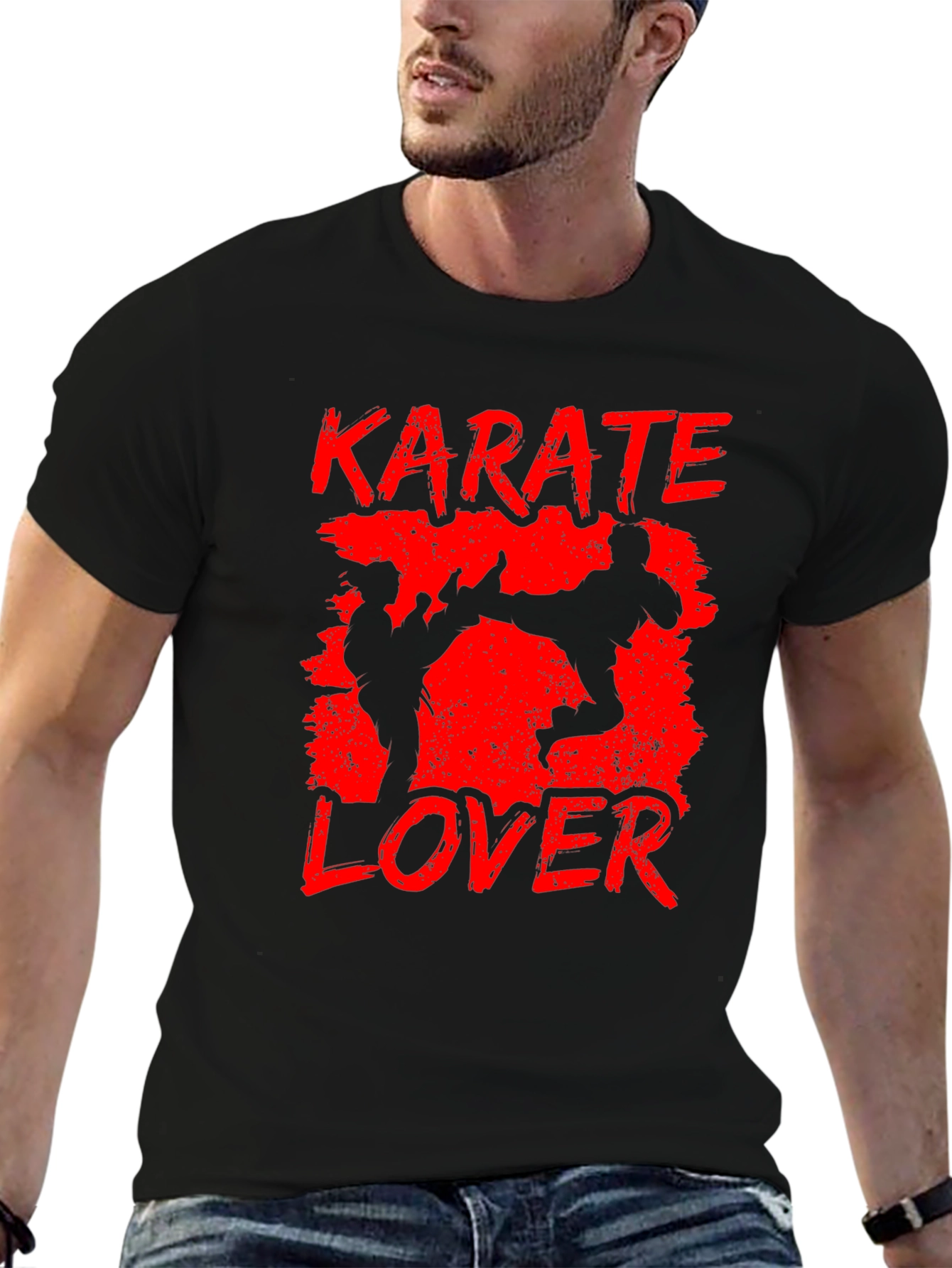 Karate Lover Black T-Shirt Martial Arts Design