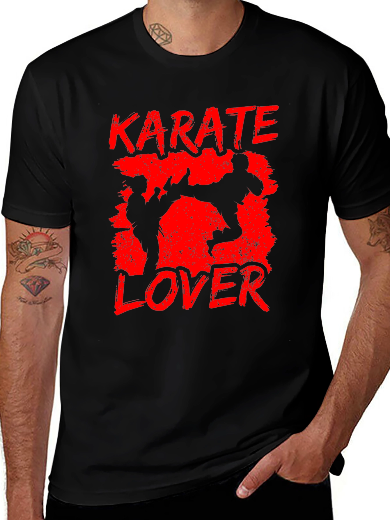 Karate Lover Black T-Shirt Martial Arts Design